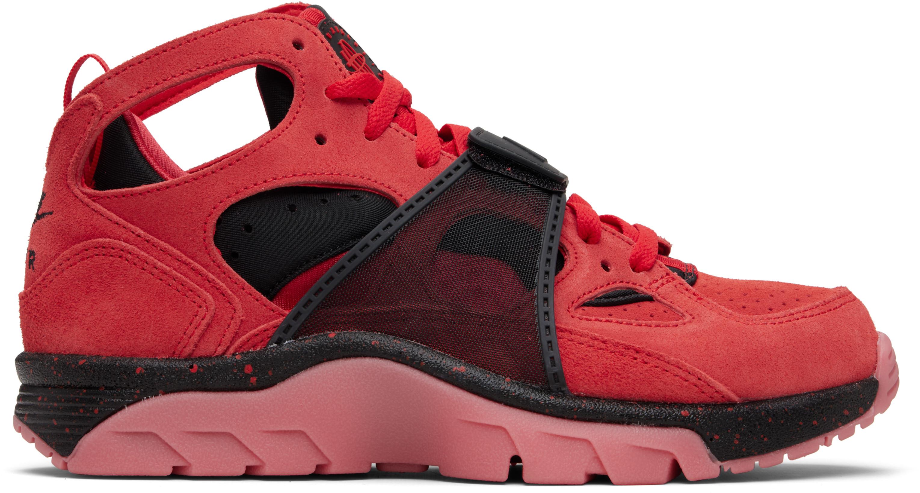 Red & Black Nike Air Trainer Huarache Sneakers by NIKE