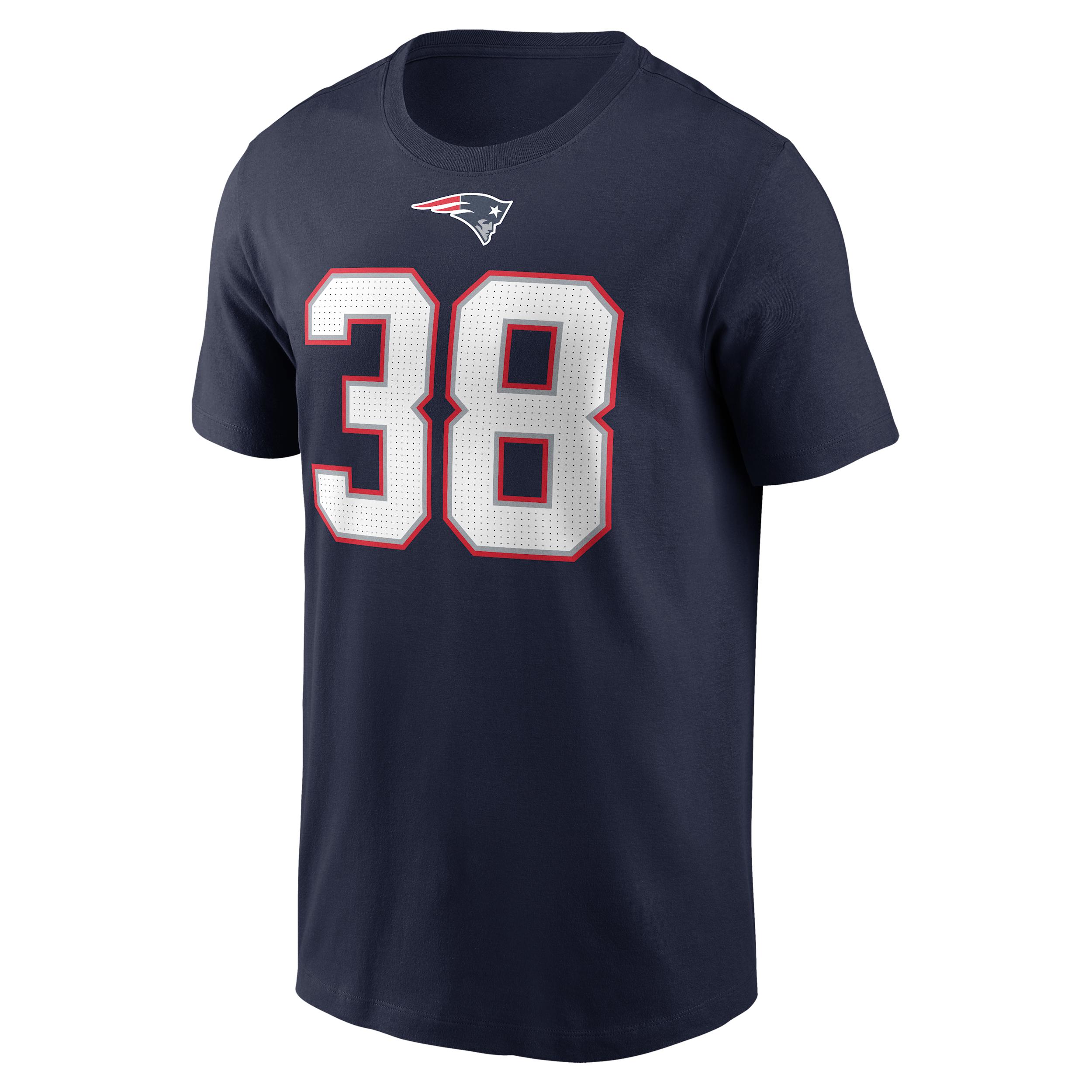 Rhamondre Stevenson New England Patriots Nike Men's NFL T-Shirt by NIKE
