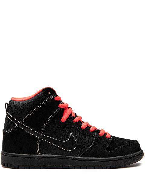 SB Dunk High Pro "Black/Atomic Red" sneakers by NIKE
