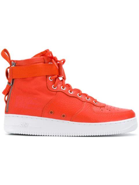 SF Air Force 1 Mid "Team Orange" sneakers by NIKE
