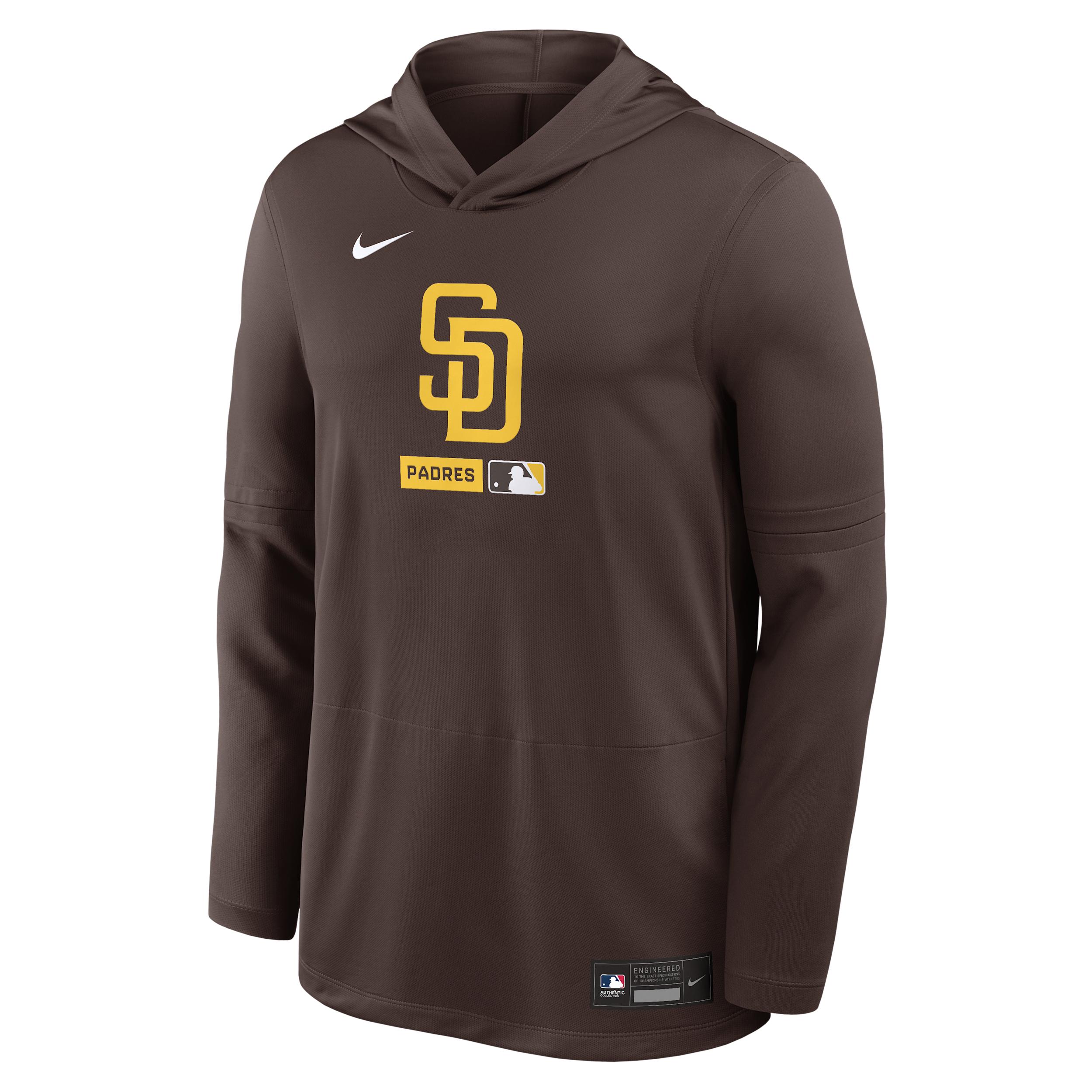 San Diego Padres Authentic Collection Nike Men's Dri-FIT MLB Long-Sleeve Hooded Top by NIKE