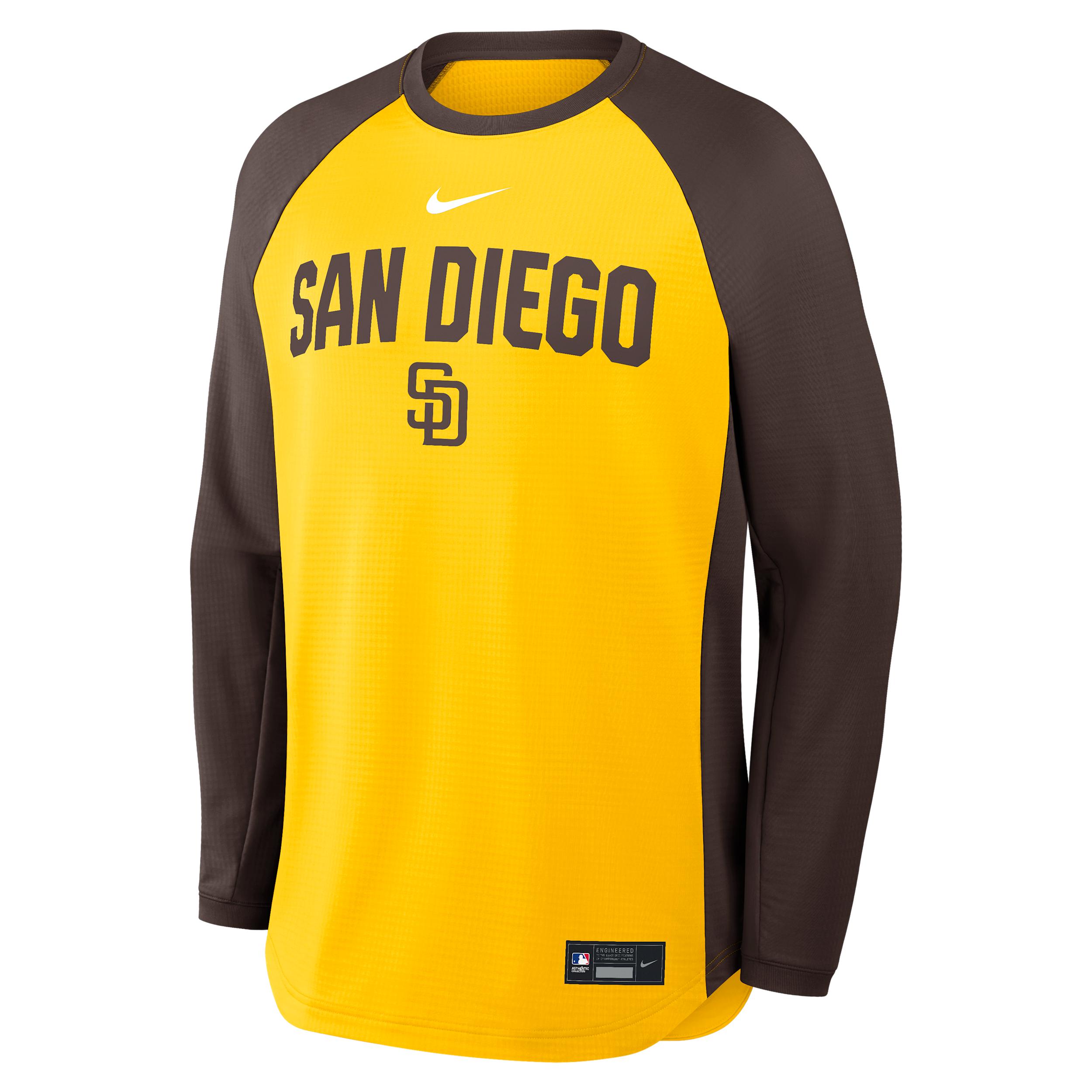 San Diego Padres Authentic Collection Nike Men's Dri-FIT Pullover Crew by NIKE