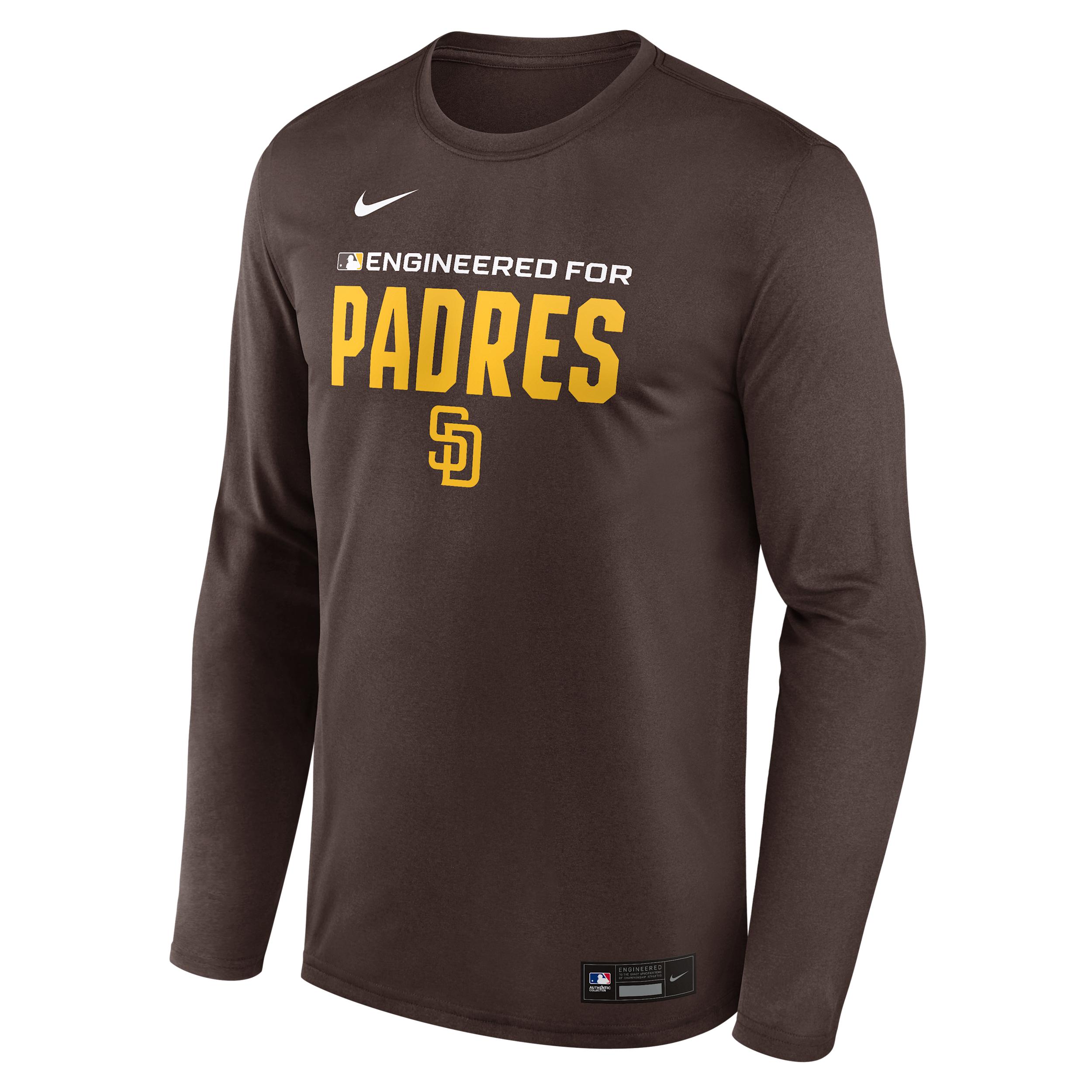 San Diego Padres Authentic Collection Team Issue Nike Men's Dri-FIT MLB Long-Sleeve T-Shirt by NIKE