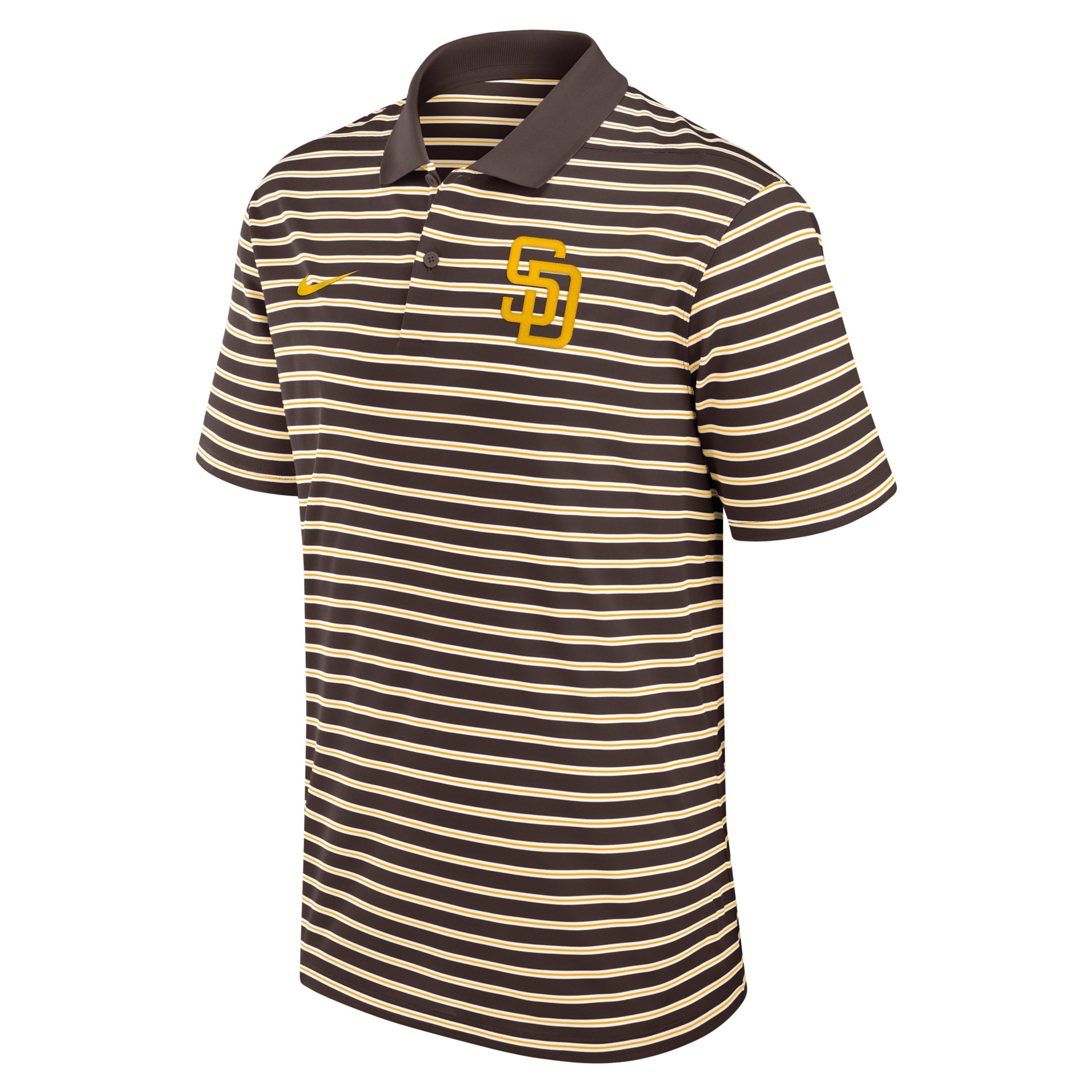 San Diego Padres Striped Victory Nike Men's Dri-FIT MLB Polo by NIKE