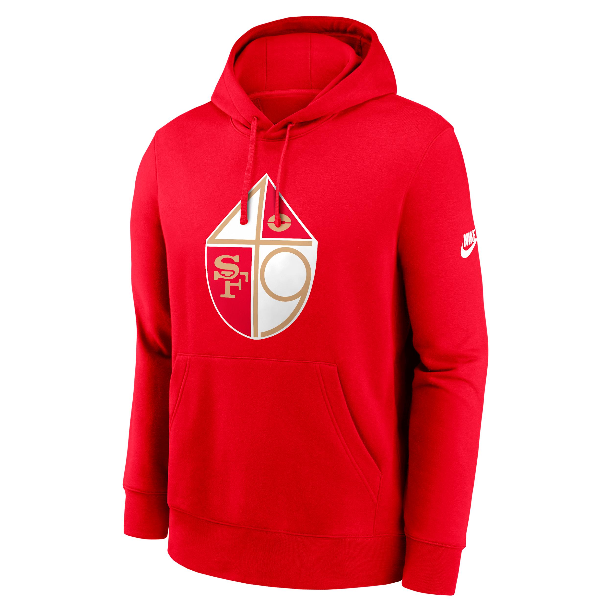 San Francisco 49ers Club Logo Nike Men's NFL Pullover Hoodie by NIKE