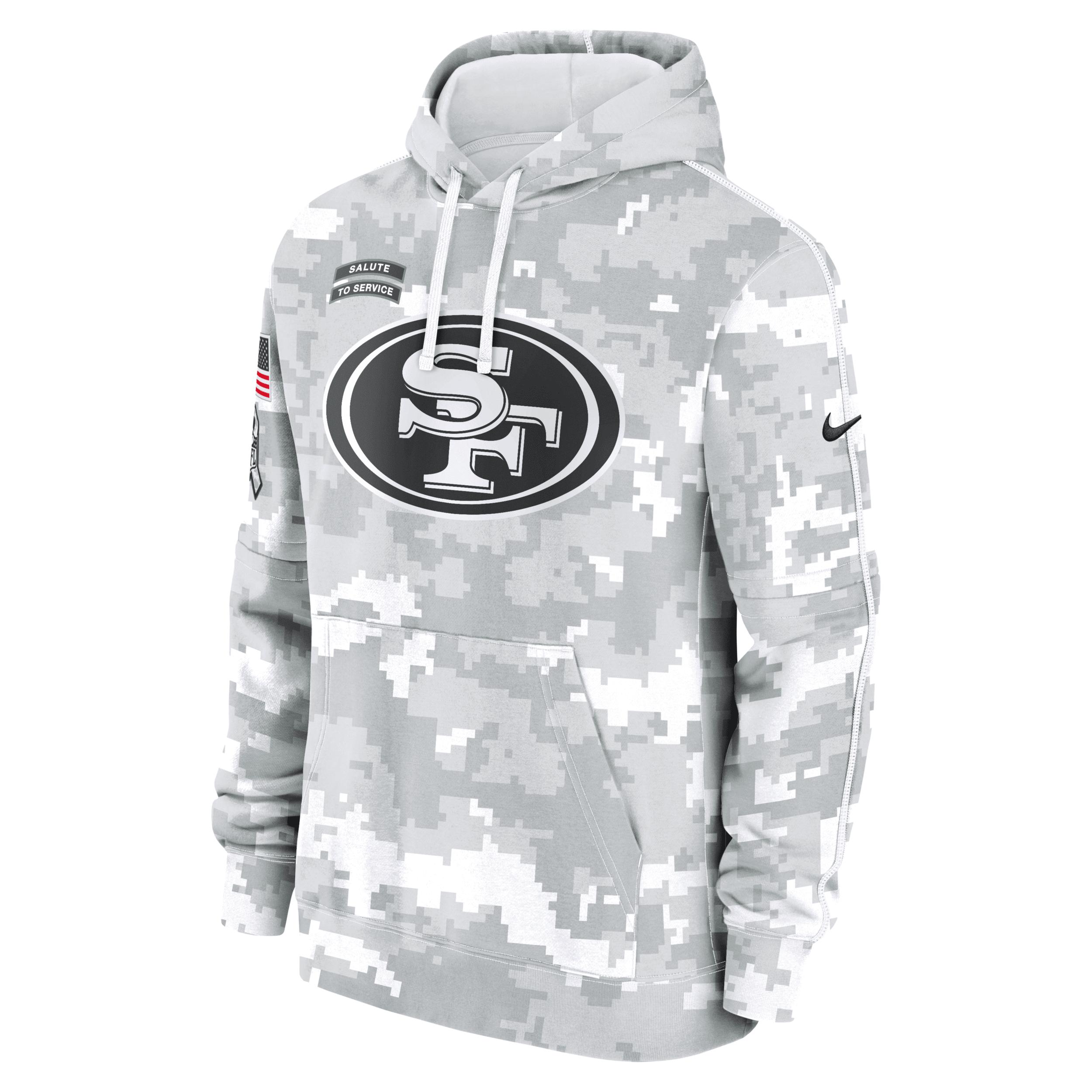 San Francisco 49ers Salute to Service Primary Edge Club Nike Men's NFL Pullover Hoodie by NIKE