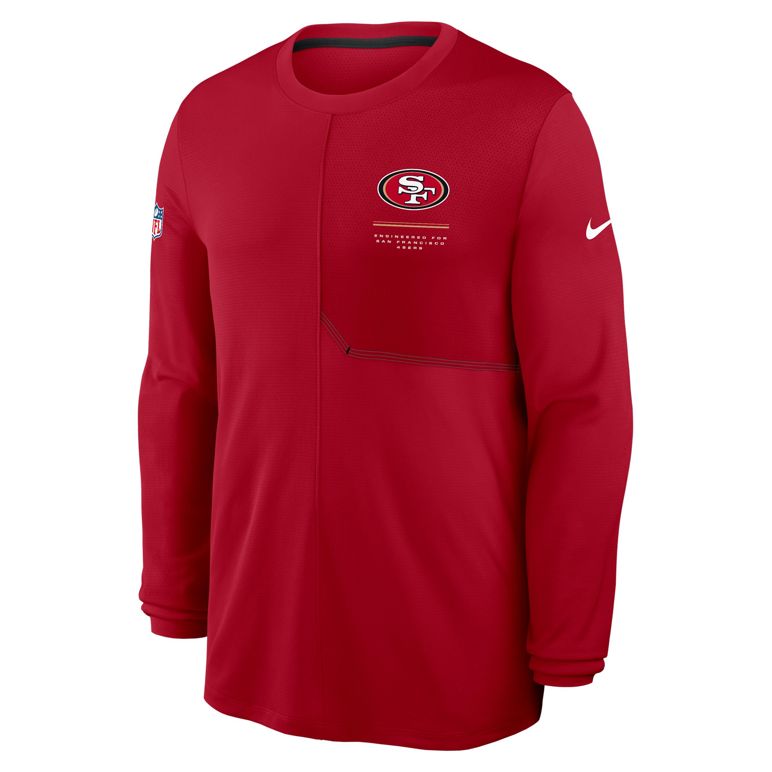 San Francisco 49ers Sideline Coach Nike Men's Dri-FIT NFL Long-Sleeve Top by NIKE