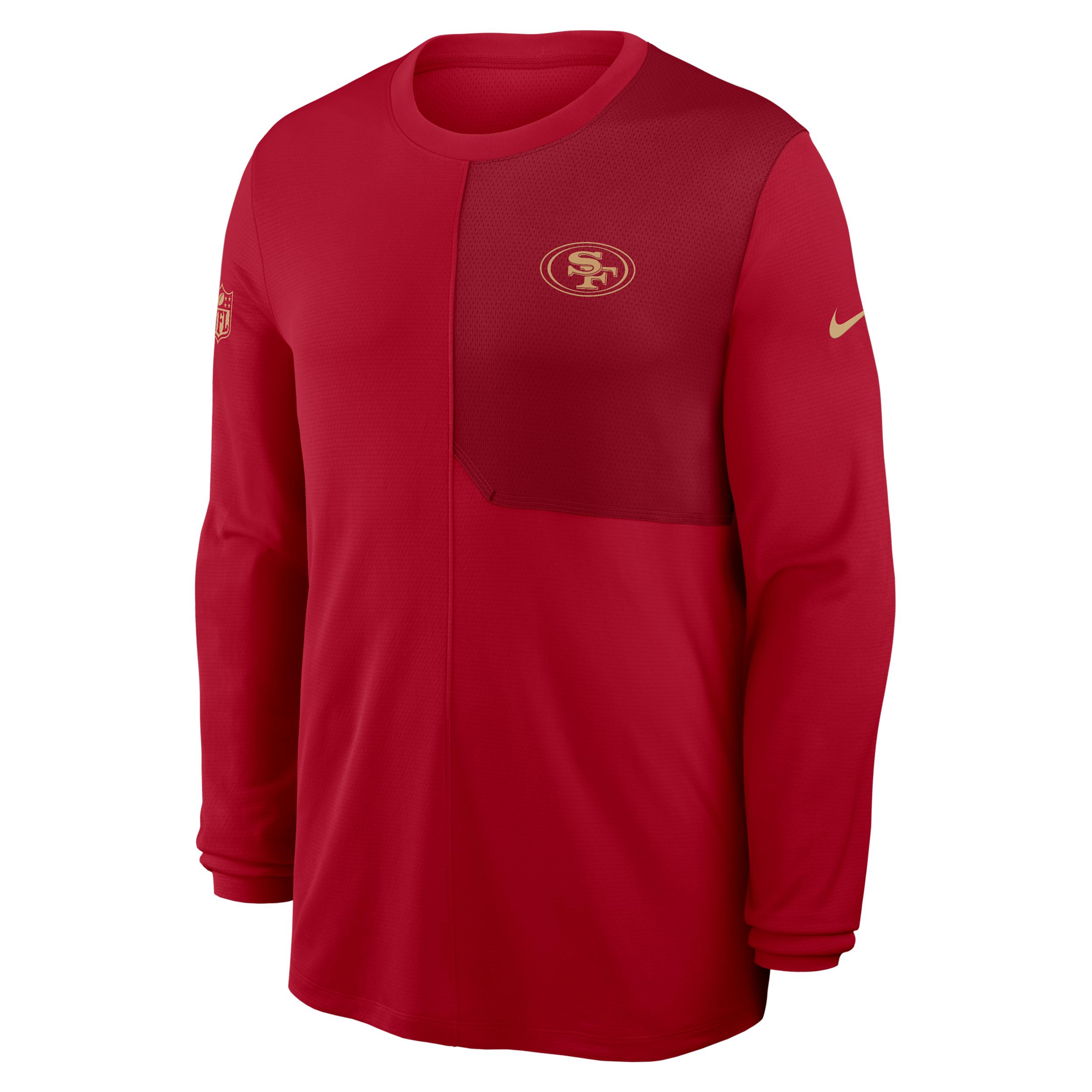 San Francisco 49ers Sideline Coach Nike Men's Dri-FIT NFL Long-Sleeve Top by NIKE