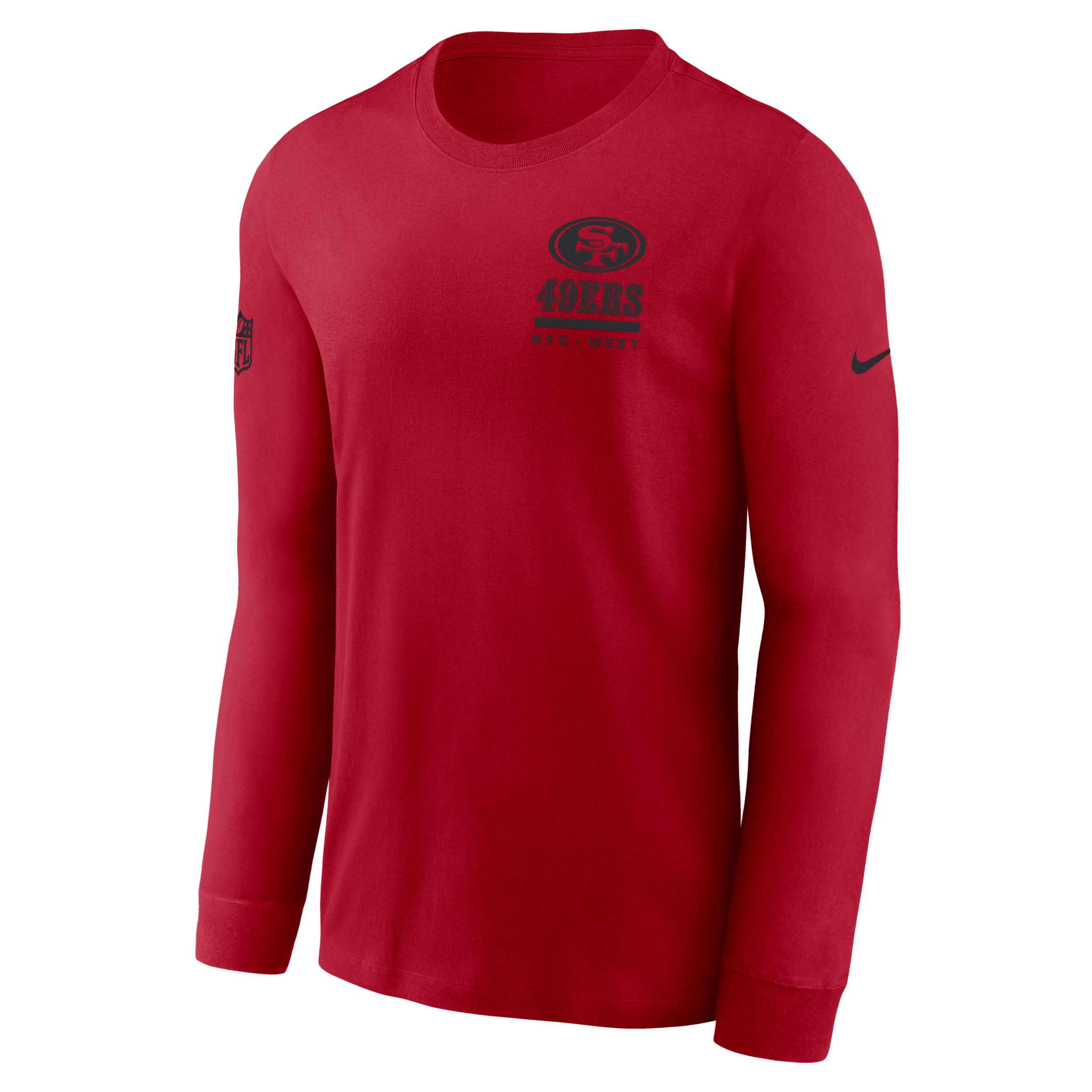 San Francisco 49ers Sideline Team Issue Nike Men's Dri-FIT NFL Long-Sleeve T-Shirt by NIKE