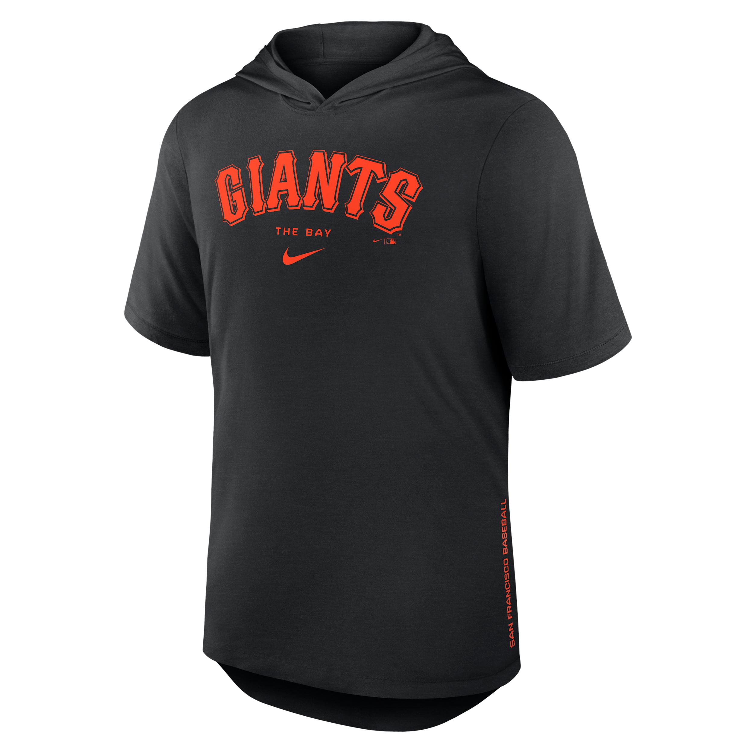 San Francisco Giants Arched Wordmark Nike Men's Dri-FIT MLB Hooded T-Shirt by NIKE
