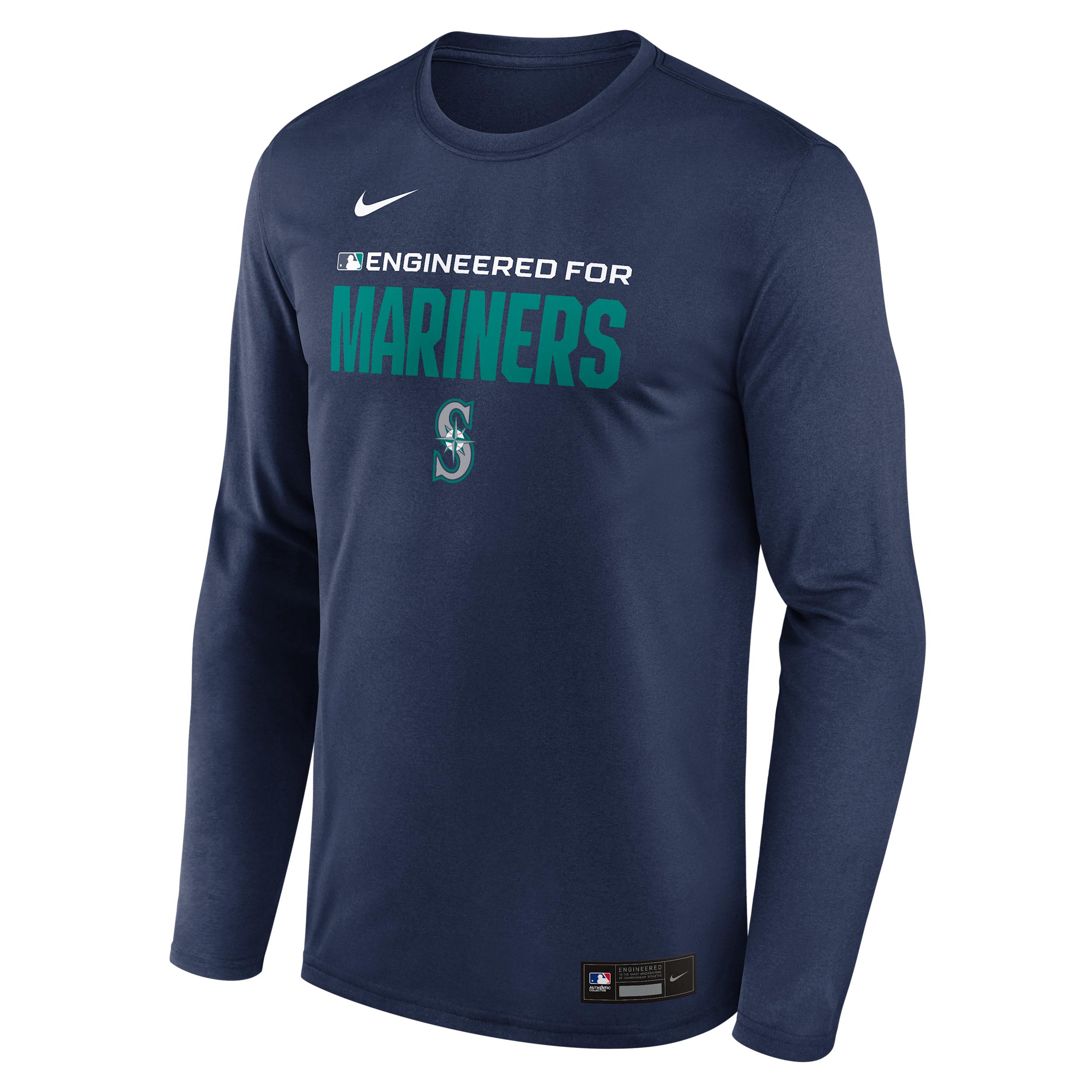 Seattle Mariners Authentic Collection Team Issue Nike Men's Dri-FIT MLB Long-Sleeve T-Shirt by NIKE Seattle Mariners Authentic Collection Team Issue Nike Men's Dri-FIT MLB Long-Sleeve T-Shirt by NIKE
