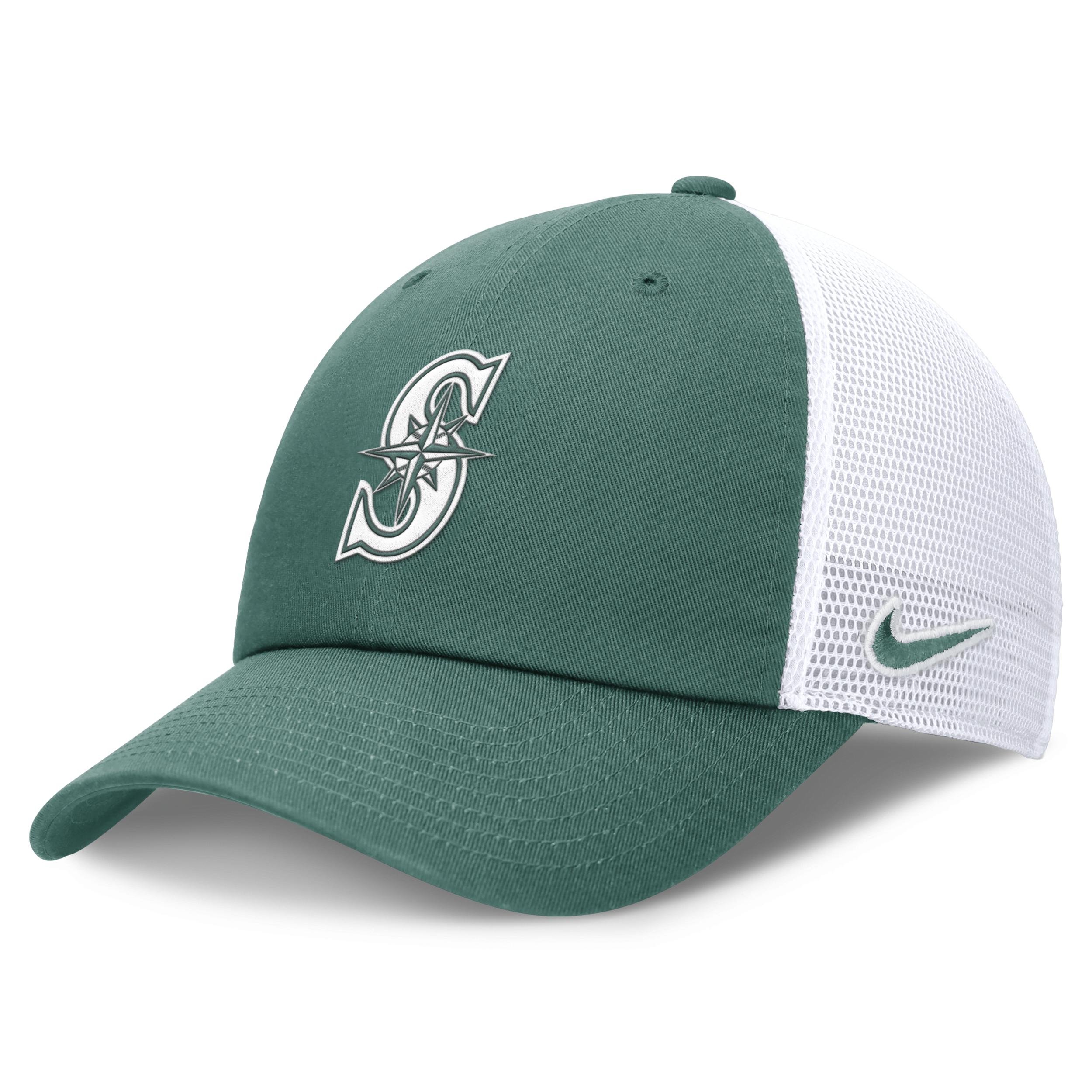Seattle Mariners Bicoastal Club Nike Unisex MLB Trucker Adjustable Hat by NIKE