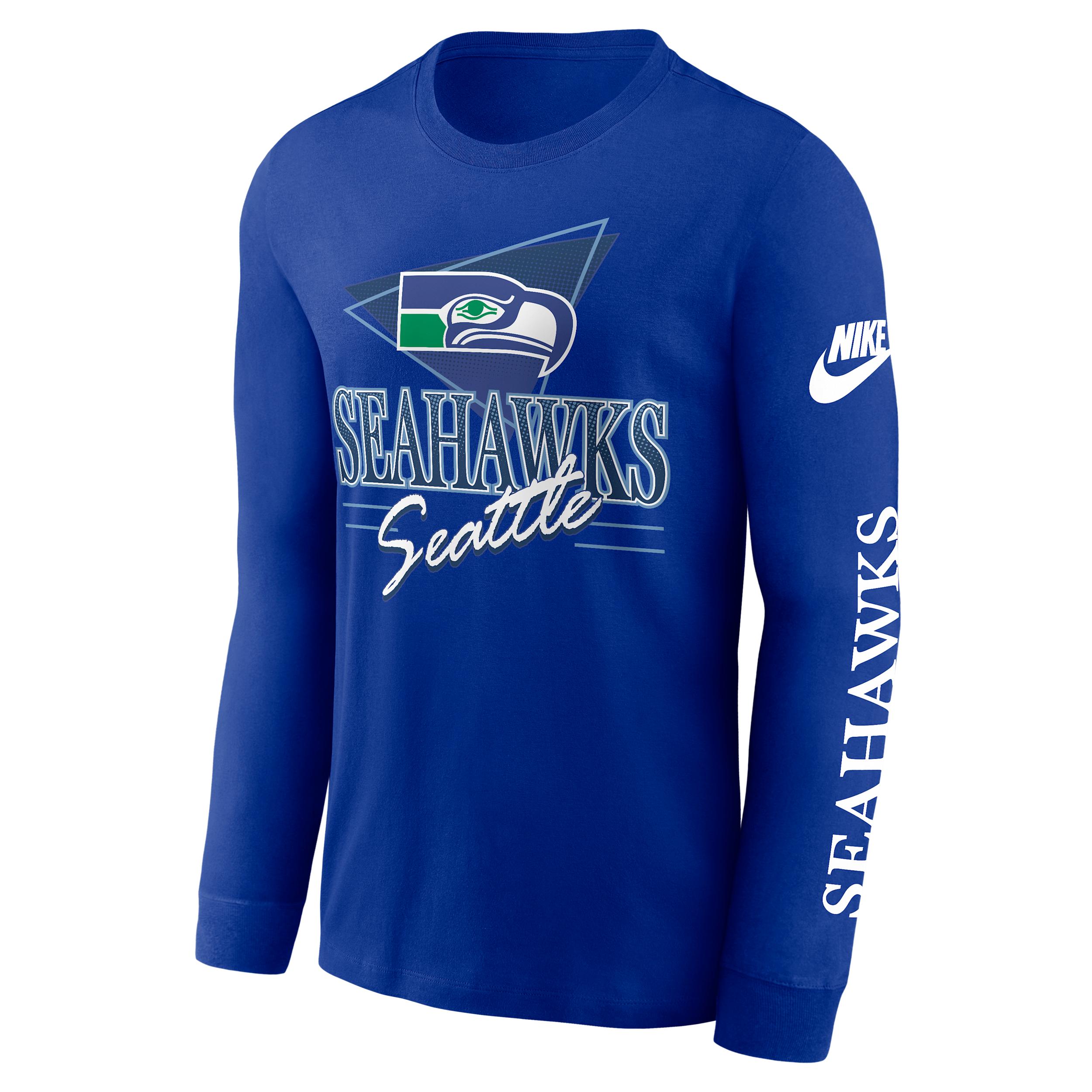 Seattle Seahawks Rewind Nike Men's NFL Long-Sleeve T-Shirt by NIKE