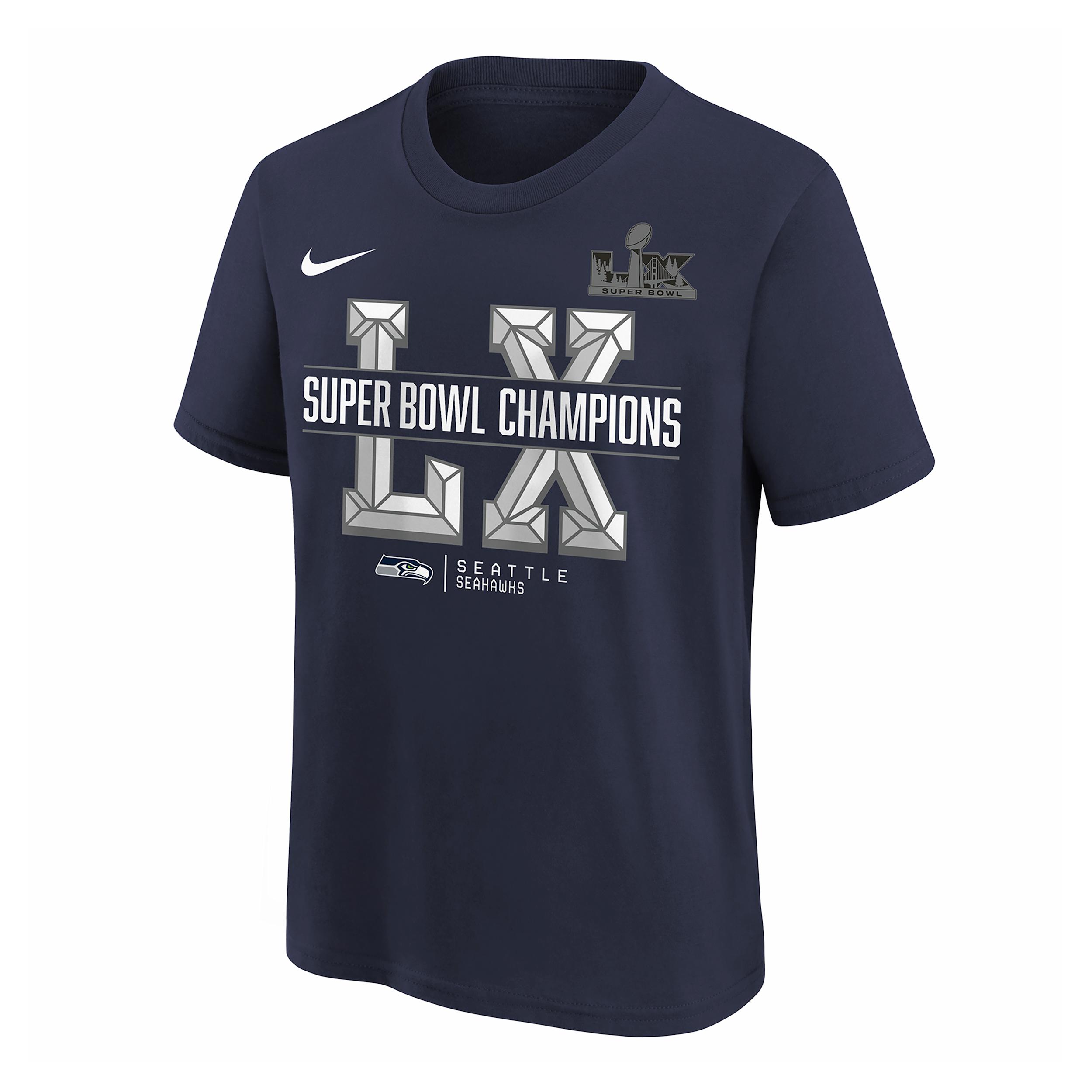 Seattle Seahawks Super Bowl LX Champions Big Kids' Nike NFL Long Sleeve T-Shirt by NIKE