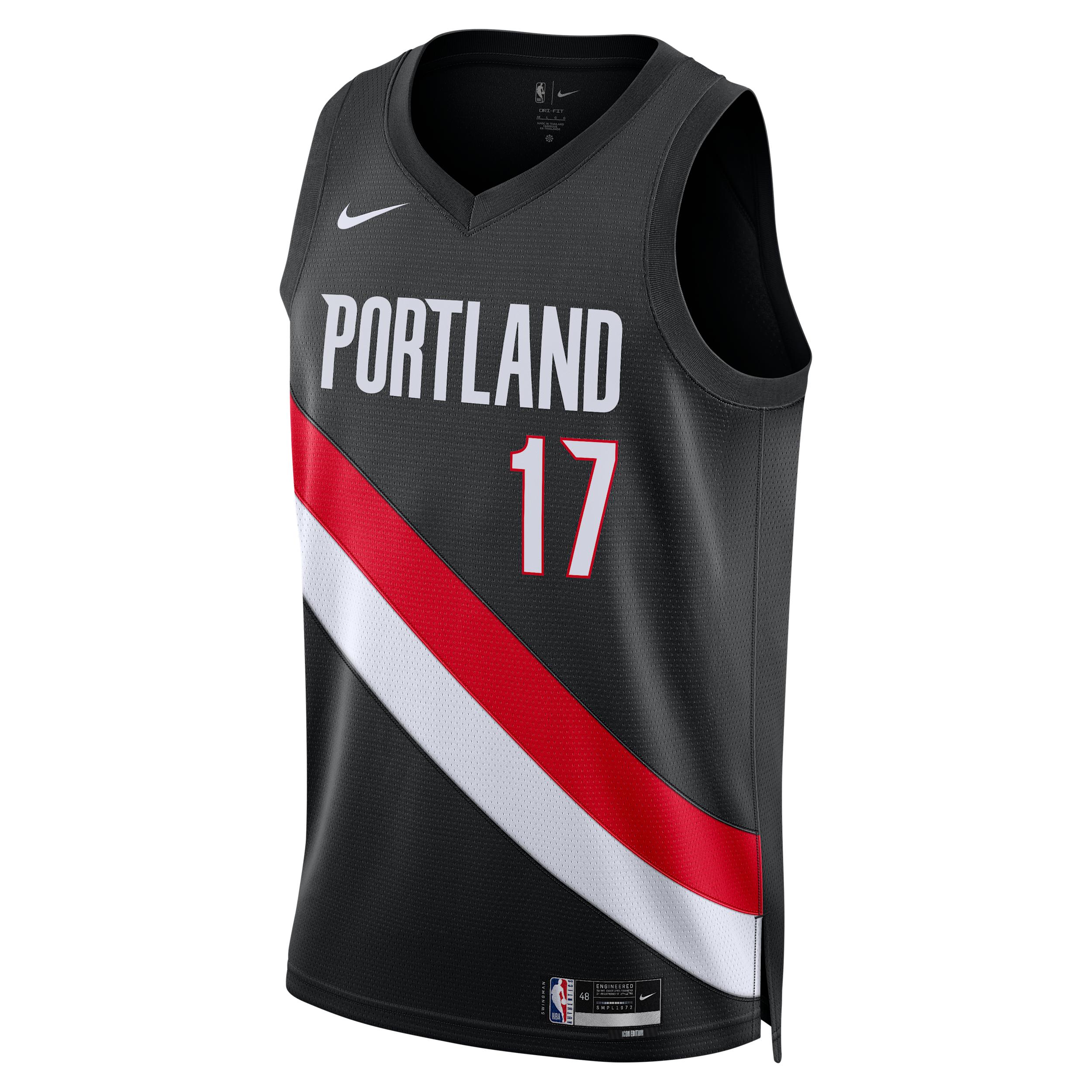 Shaedon Sharpe Portland Trail Blazers Icon Edition Nike Men's Dri-FIT NBA Swingman Jersey by NIKE