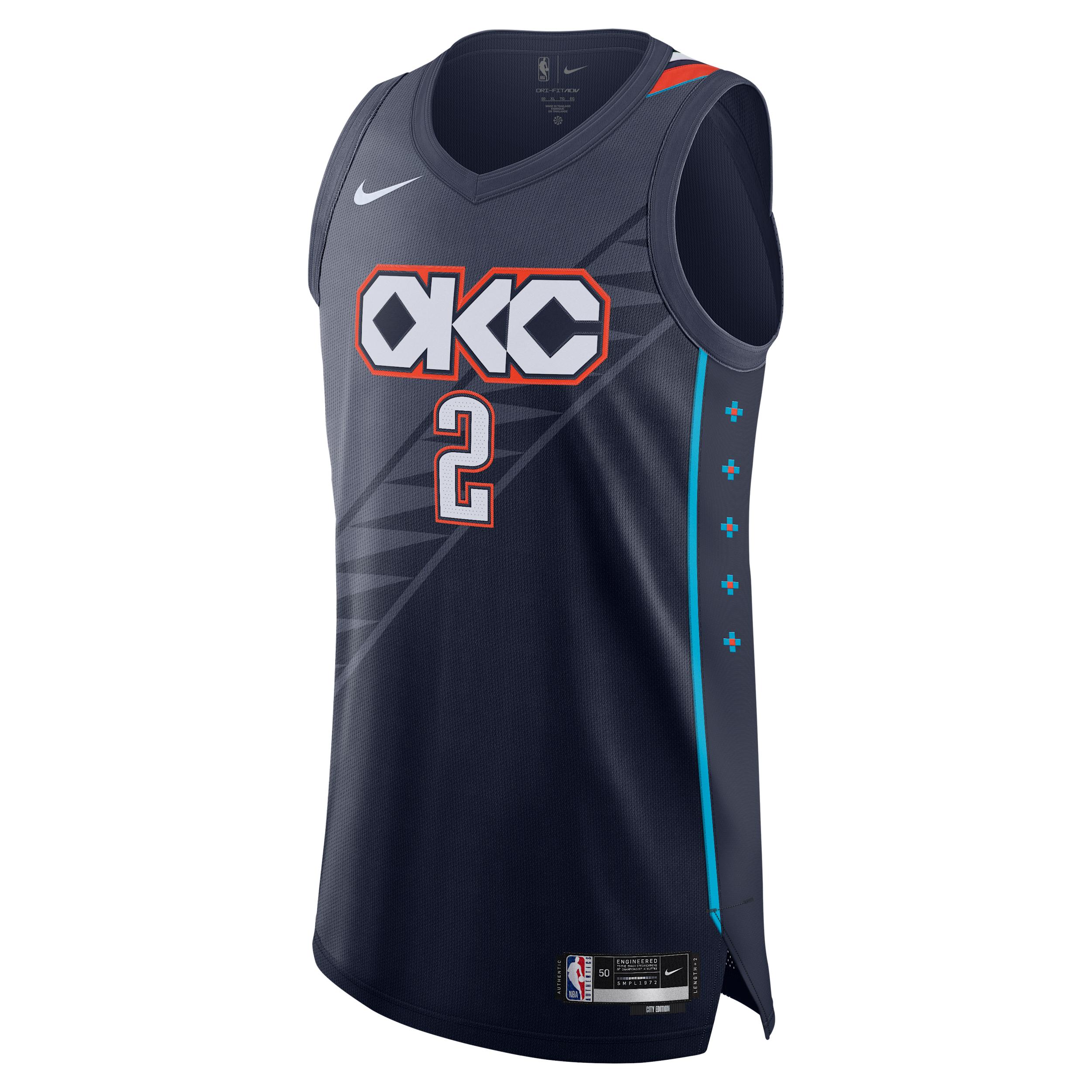 Shai Gilgeous-Alexander Oklahoma City Thunder City Edition Nike Men's Dri-FIT ADV NBA Authentic Jersey by NIKE