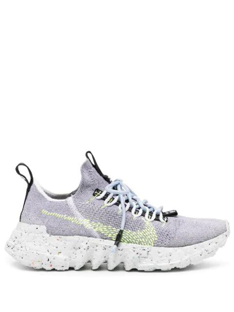 Space Hippie 01 "Grey Volt" sneakers by NIKE