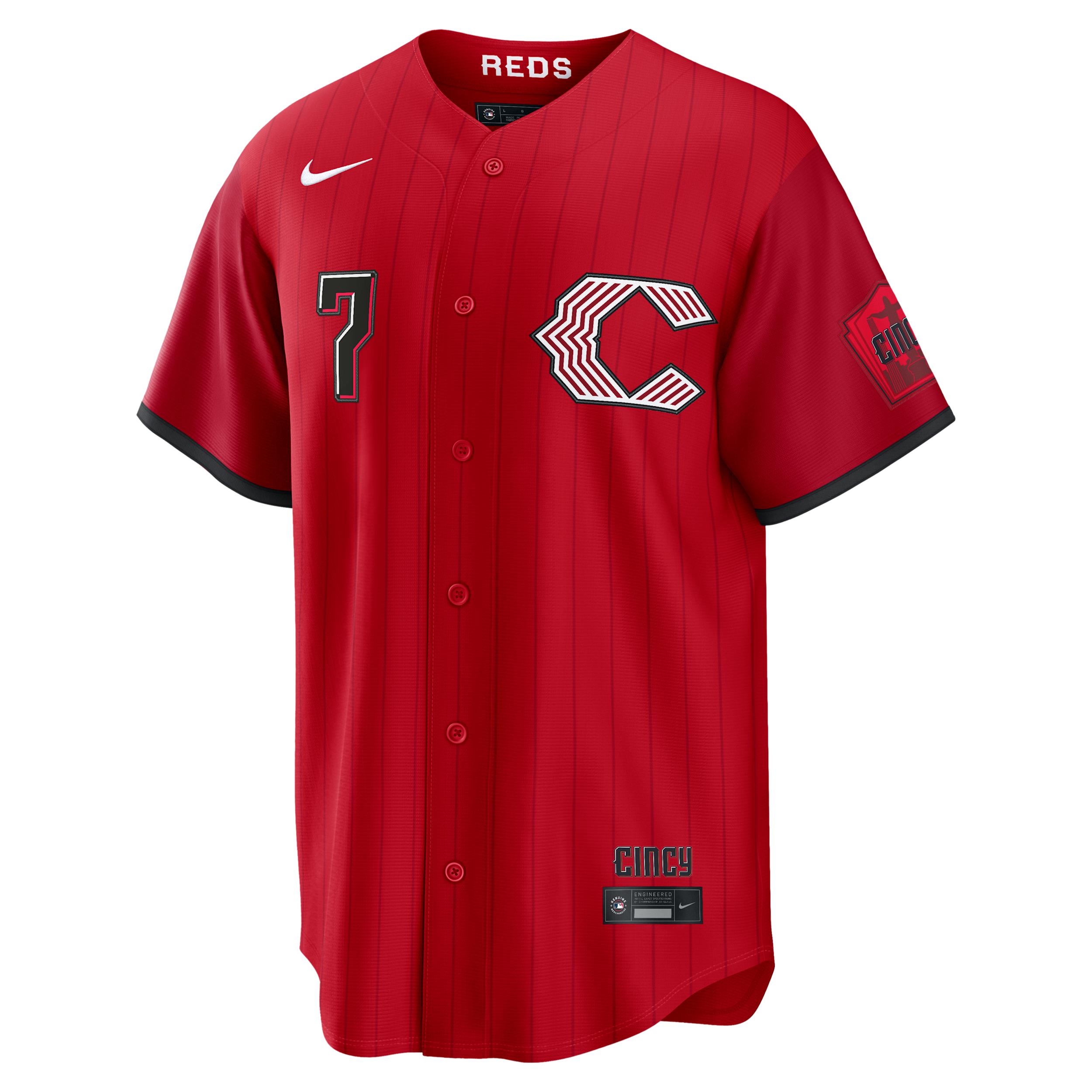Spencer Steer Cincinnati Reds City Connect Nike Men's MLB Stadium Jersey by NIKE