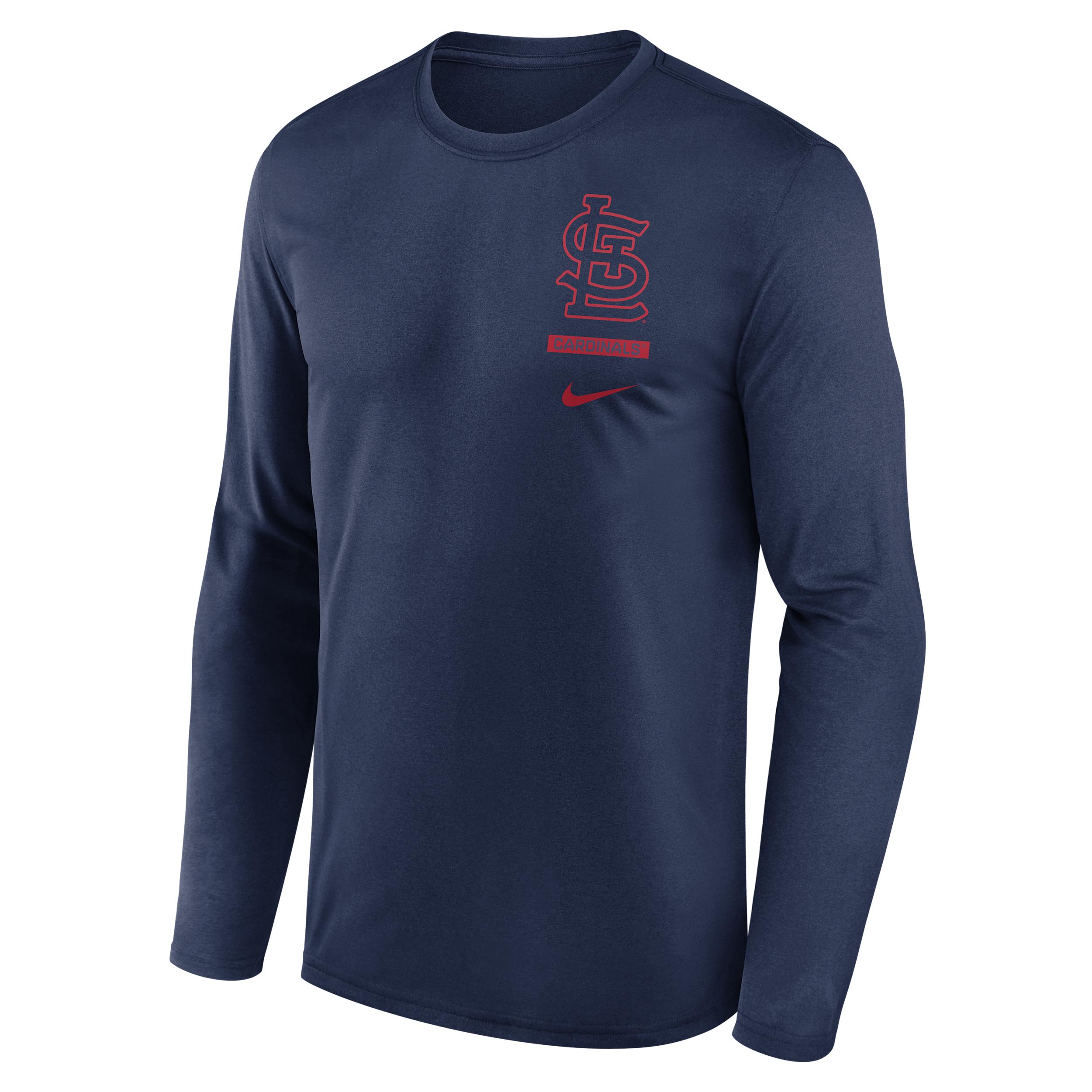 St. Louis Cardinals 2-Hit Legend Nike Men's Dri-FIT MLB Long-Sleeve T-Shirt by NIKE