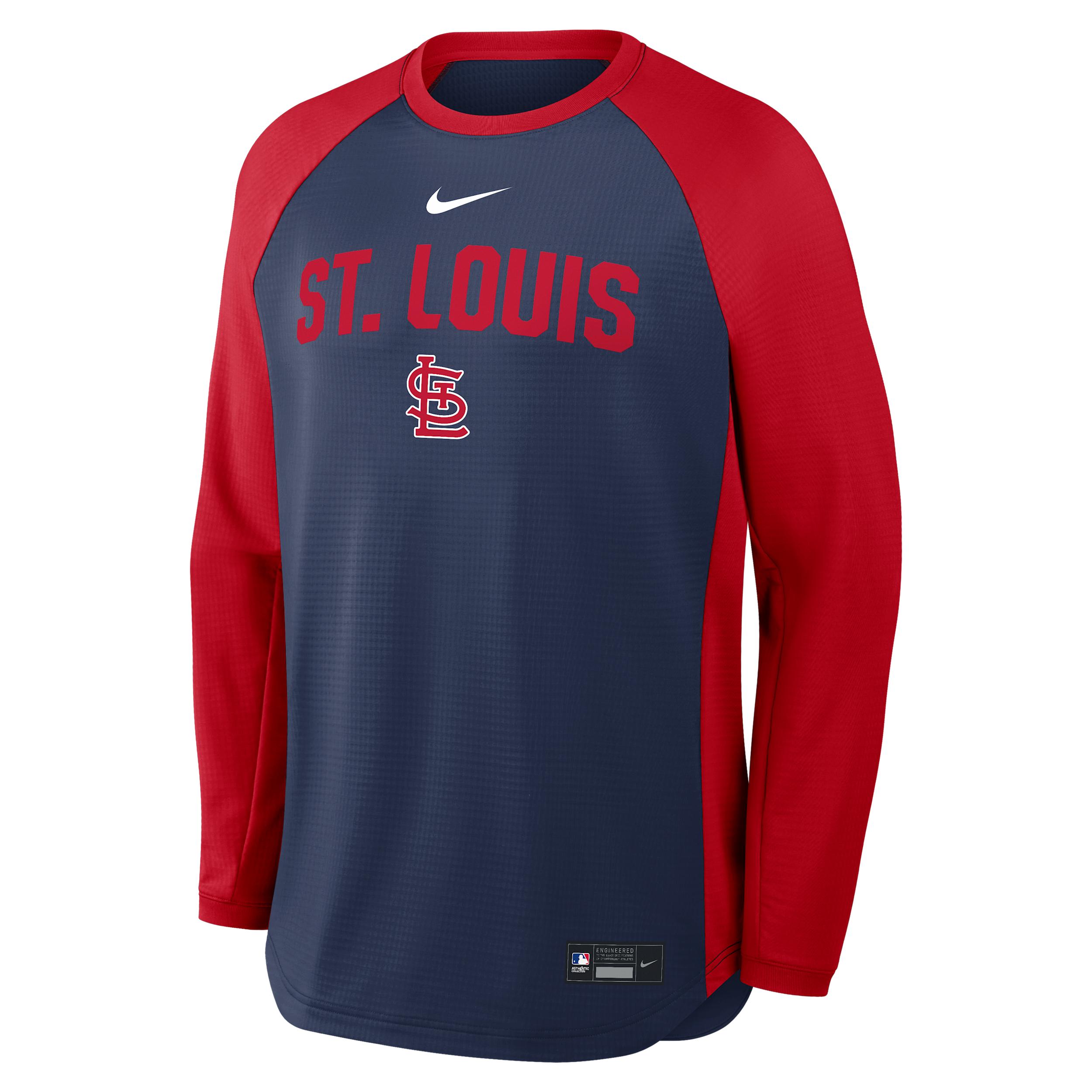 St. Louis Cardinals Authentic Collection Nike Men's Dri-FIT Pullover Crew by NIKE