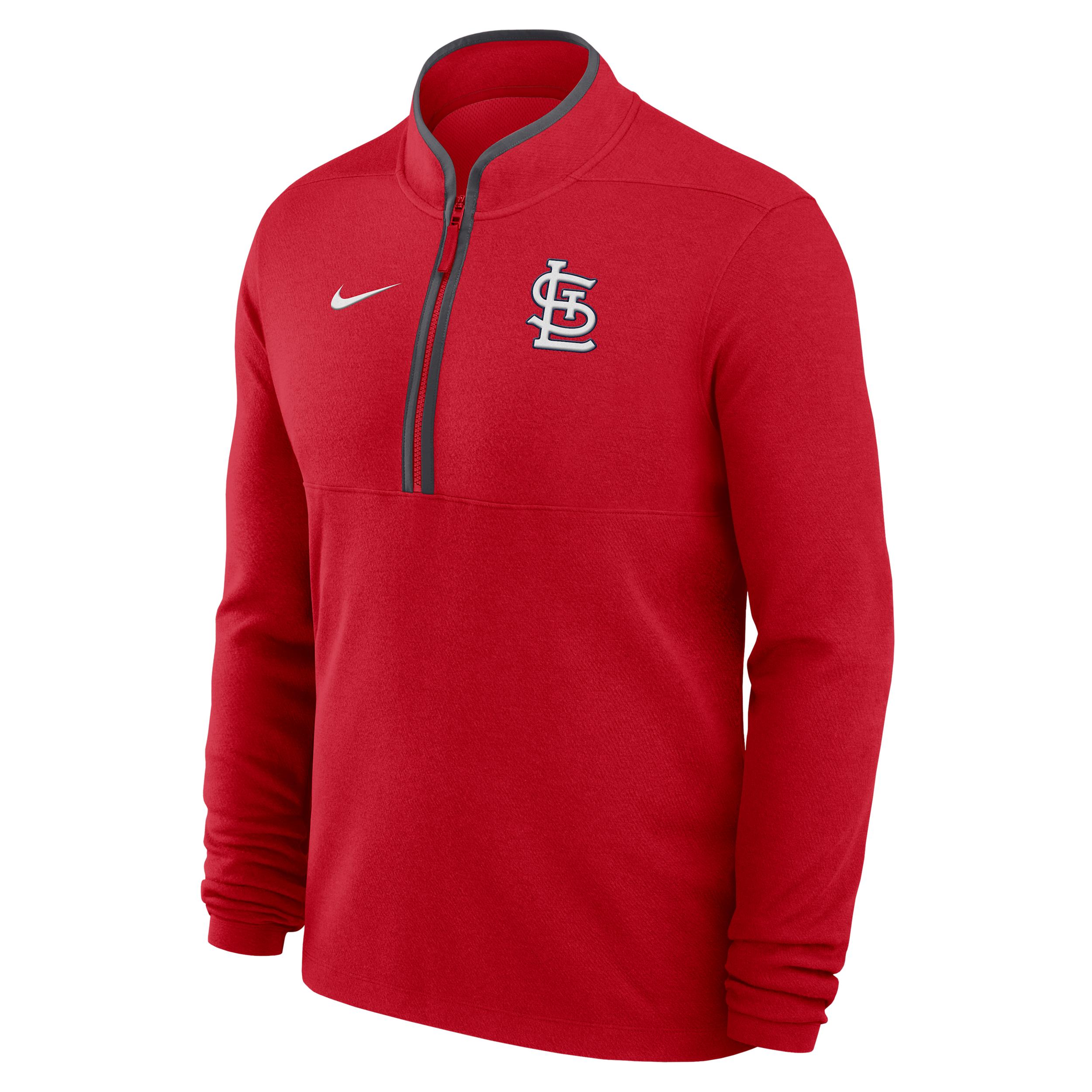 St. Louis Cardinals Victory Nike Men's Dri-FIT MLB 1/2-Zip Long-Sleeve Top by NIKE