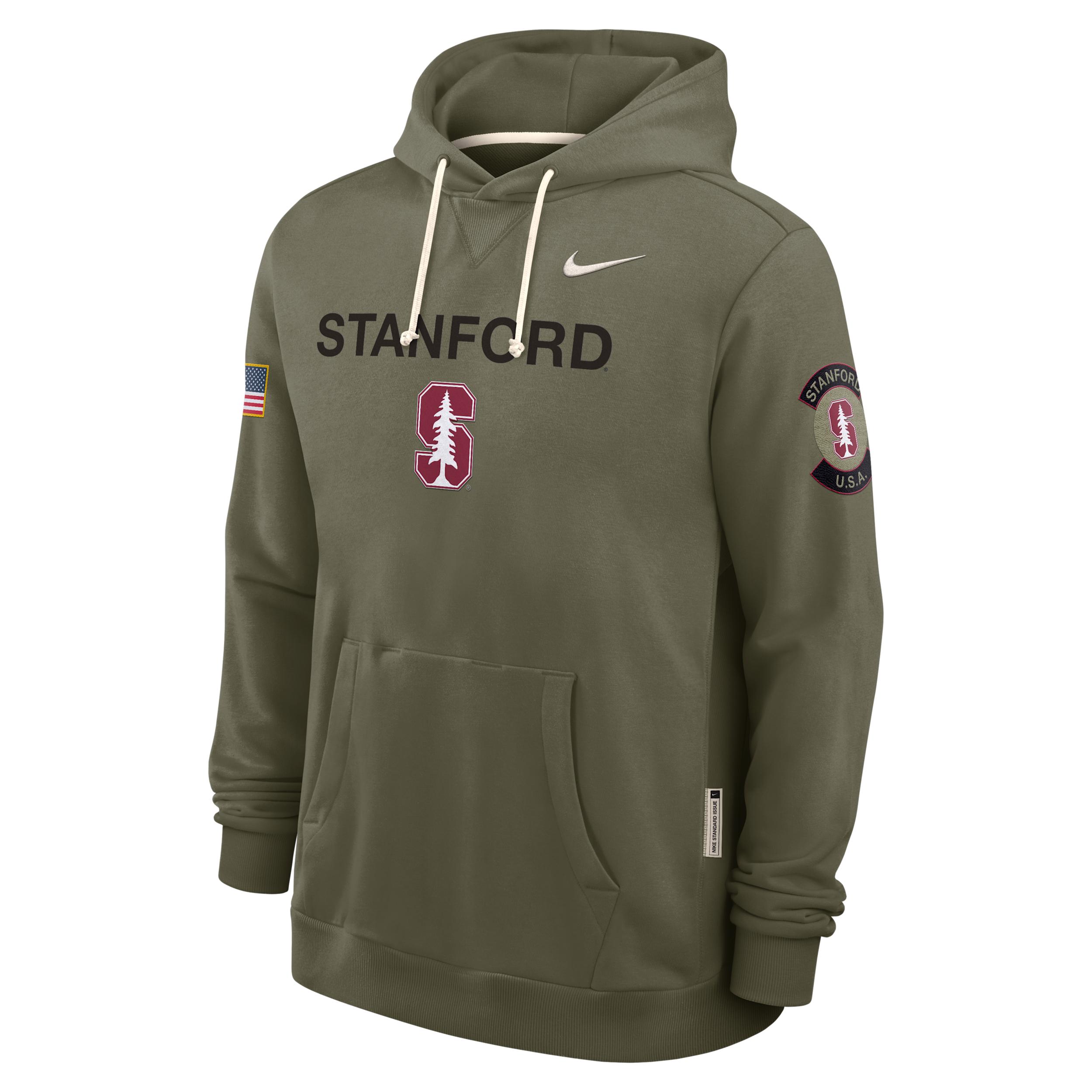 Stanford 2025 Military Appreciation Nike Men's Dri-FIT College Pullover Hoodie by NIKE