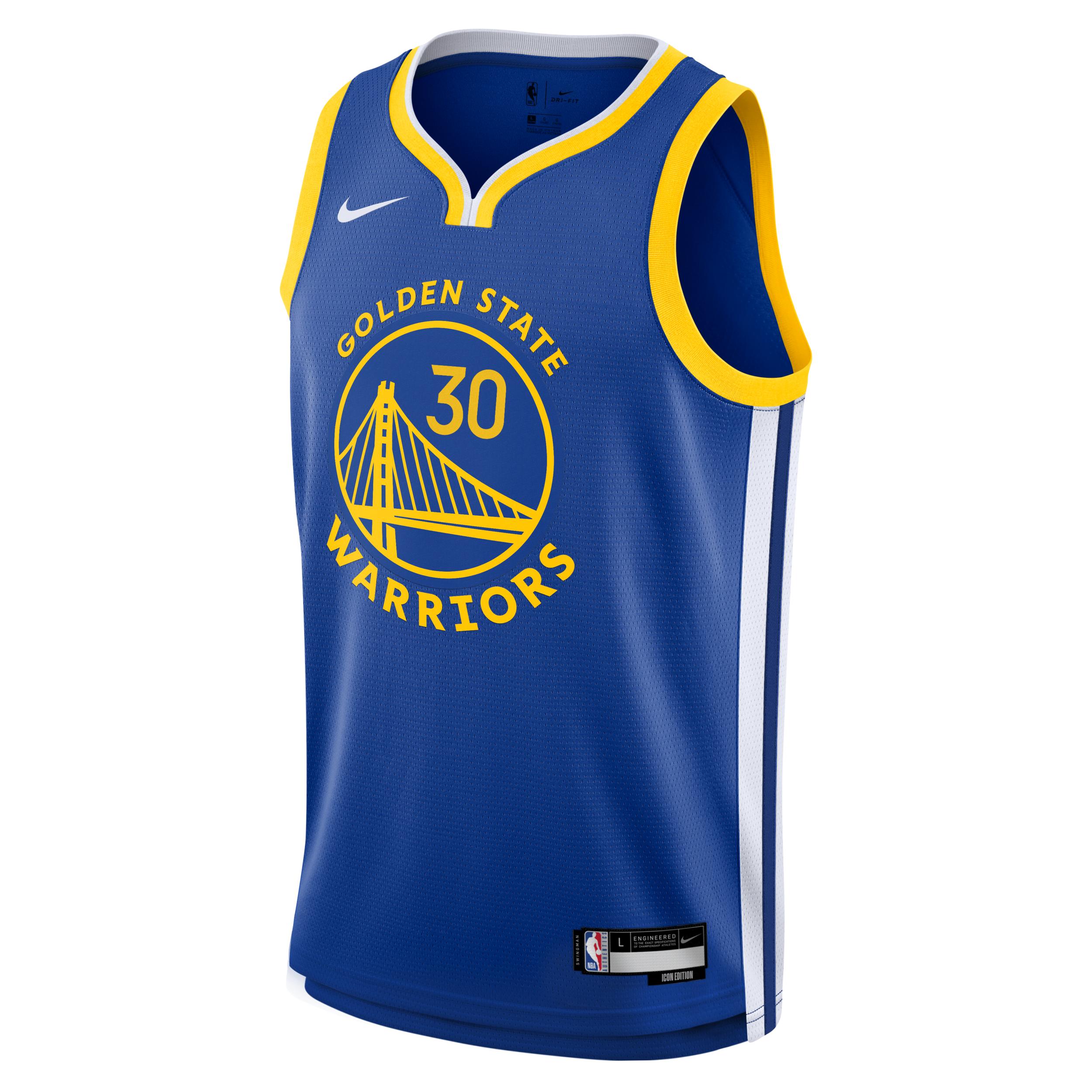 Stephen Curry Golden State Warriors 2023/24 Icon Edition Big Kids' Nike NBA Swingman Jersey by NIKE