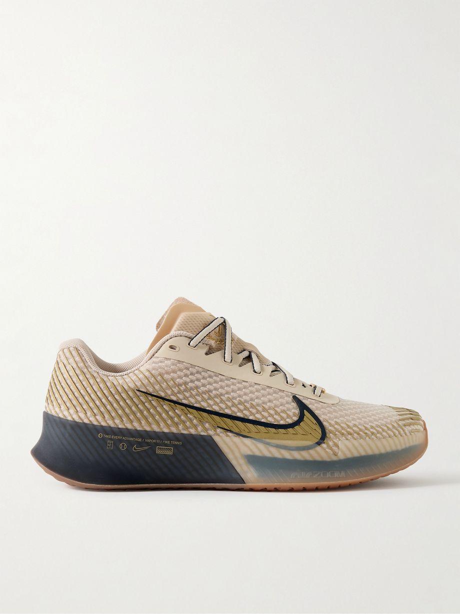 NikeCourt Air Zoom Vapor 11 Rubber-Trimmed Mesh Tennis Sneakers by NIKE TENNIS NikeCourt Air Zoom Vapor 11 Rubber-Trimmed Mesh Tennis Sneakers by NIKE TENNIS