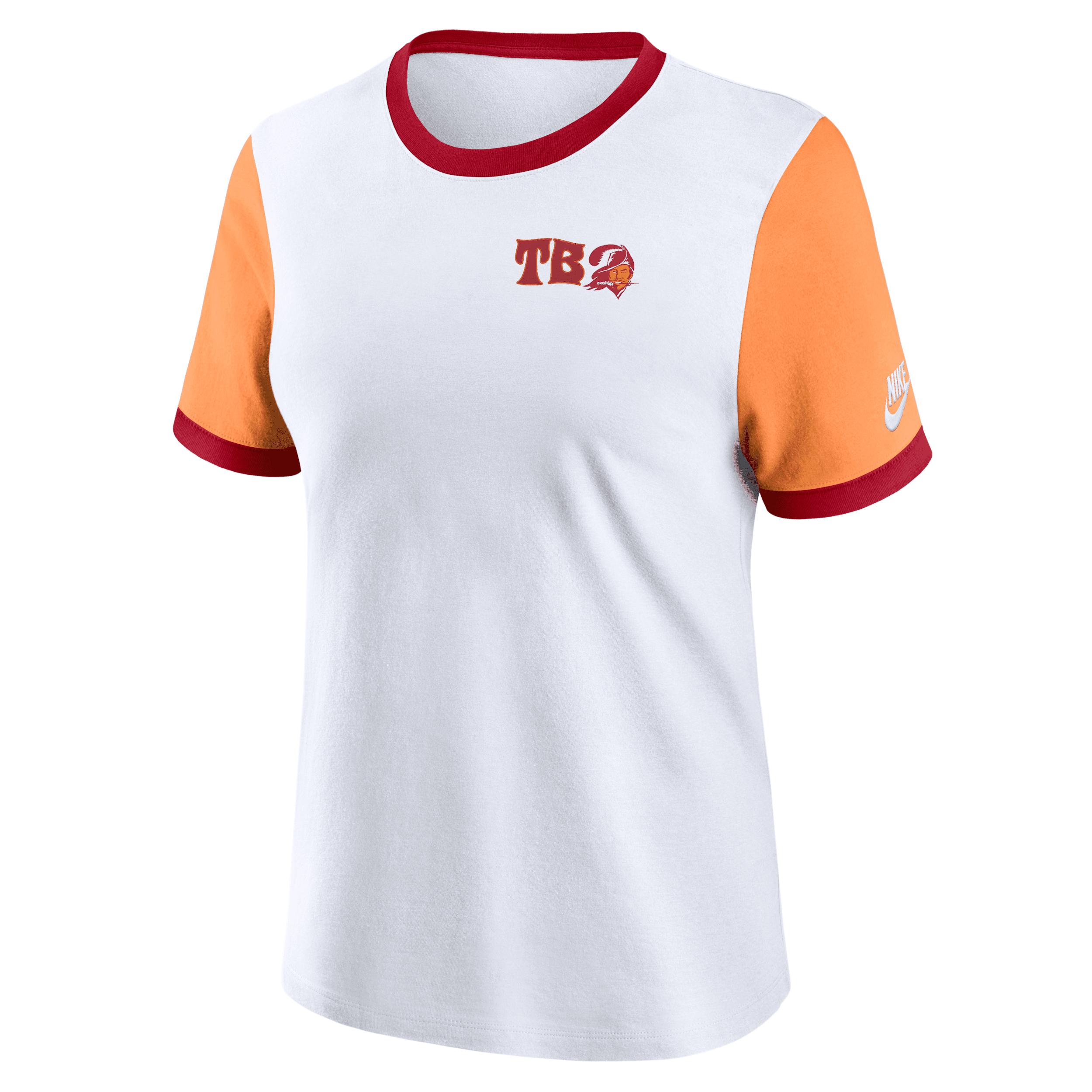 Tampa Bay Buccaneers Rewind Nike Women's NFL Ringer T-Shirt by NIKE
