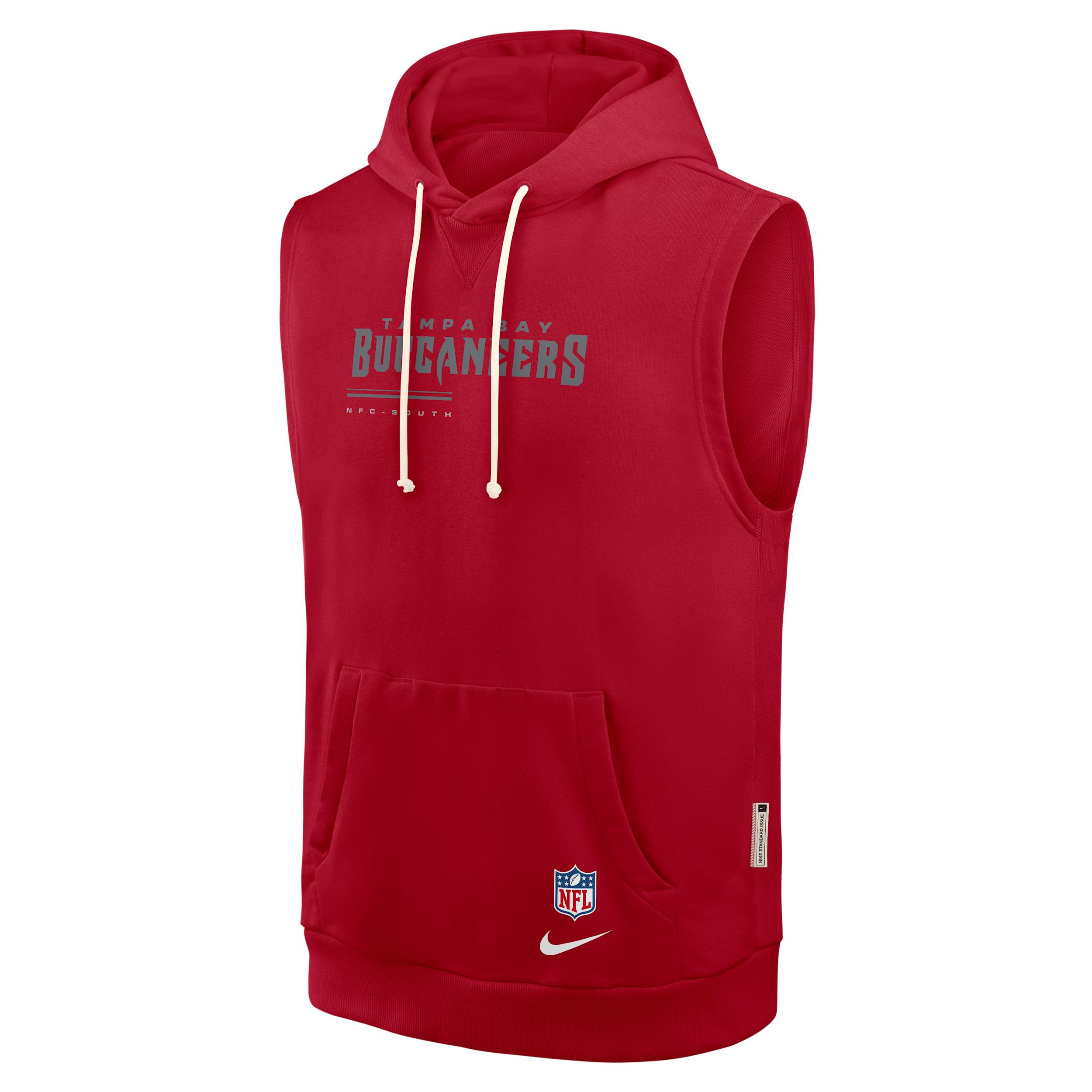 Tampa Bay Buccaneers Sideline Nike Men's Dri-FIT NFL Sleeveless Pullover Hoodie by NIKE