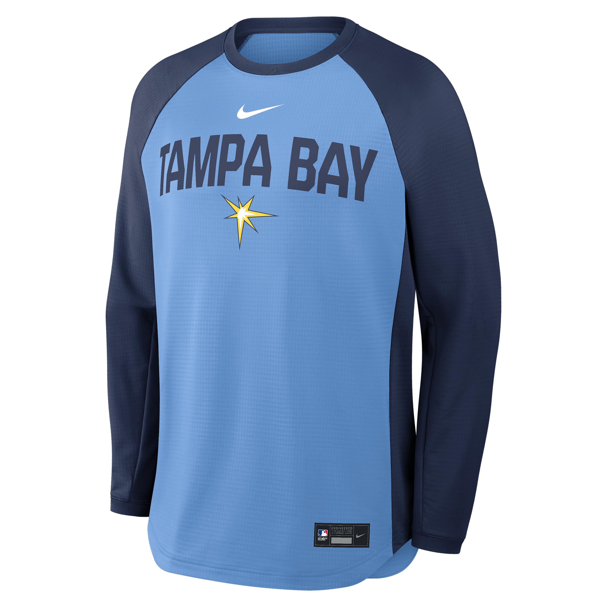 Tampa Bay Rays Authentic Collection Nike Men's Dri-FIT Pullover Crew by NIKE