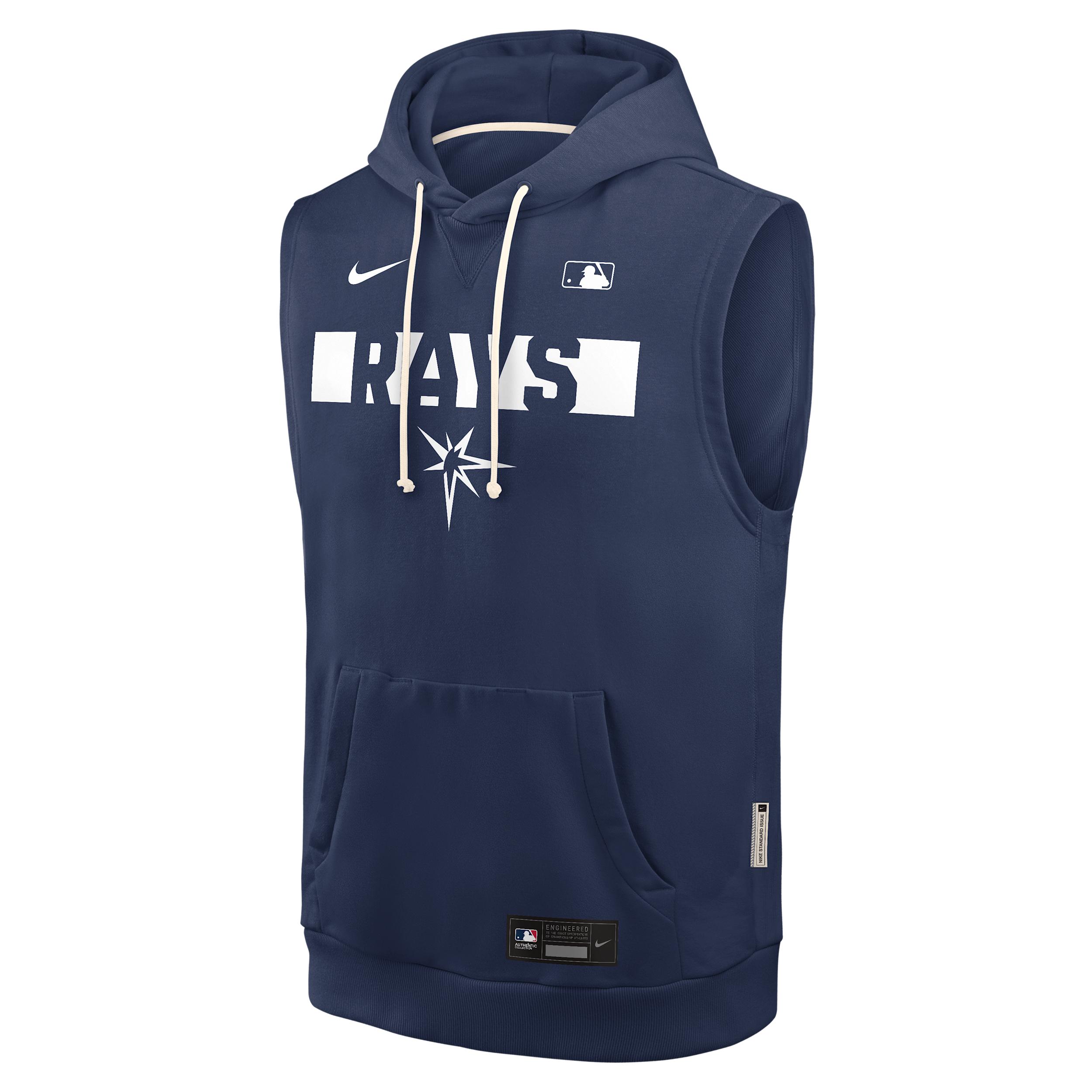Tampa Bay Rays Authentic Collection Standard Issue Nike Men's Dri-FIT MLB Sleeveless Pullover Hoodie by NIKE