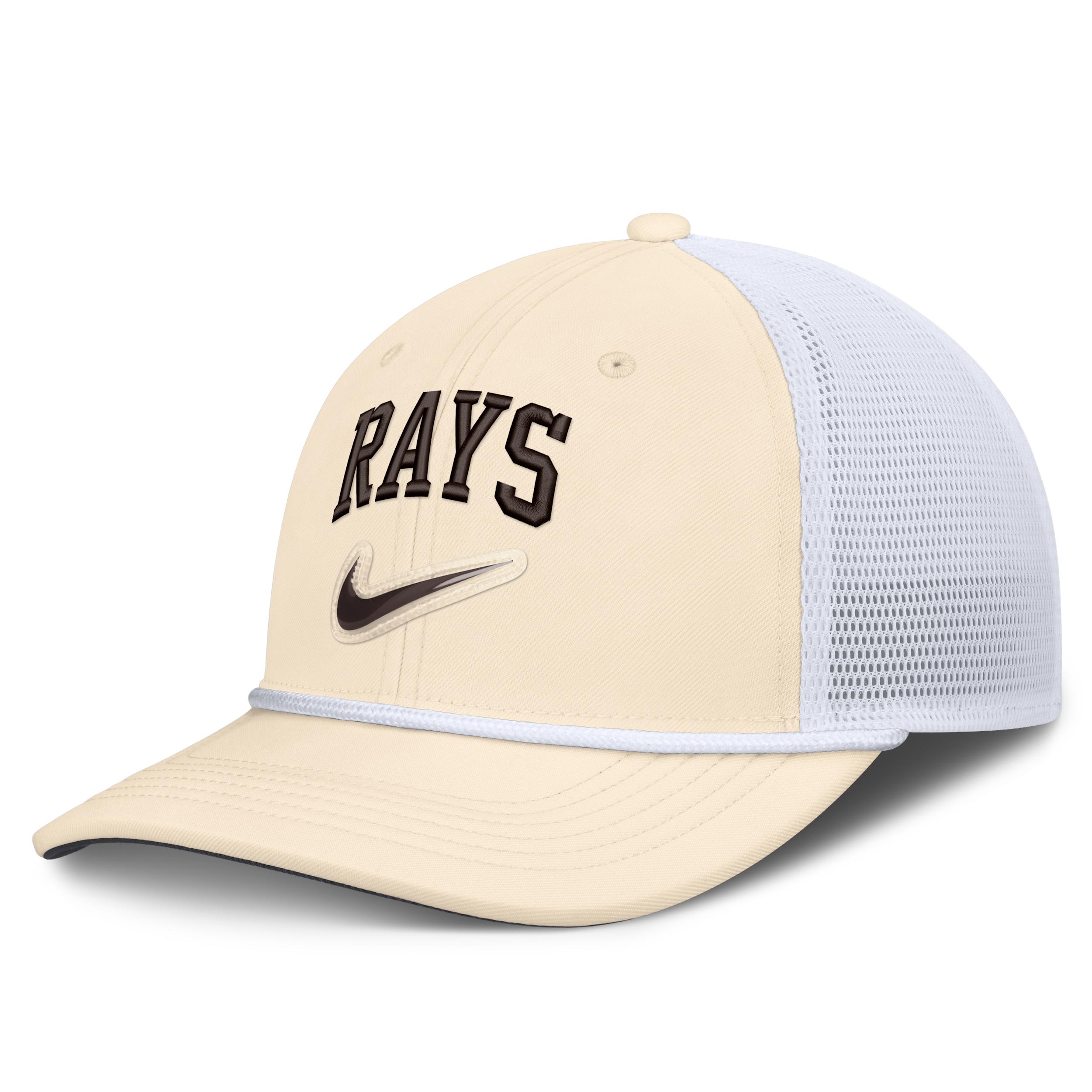 Tampa Bay Rays Rise Nike Men's Dri-FIT MLB Trucker Adjustable Hat by NIKE