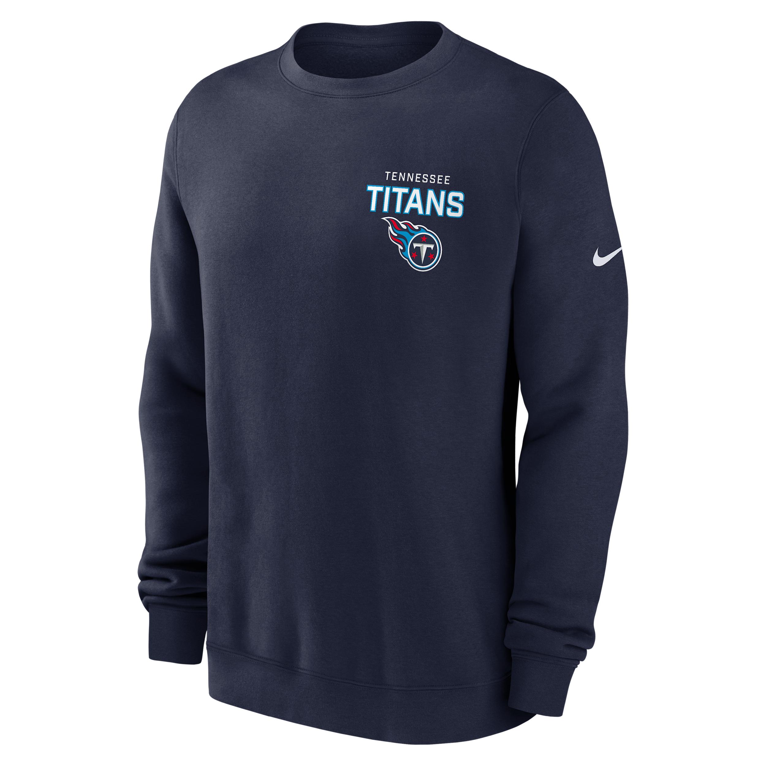 Tennessee Titans Draw Block Club Nike Men's NFL Pullover Crew by NIKE