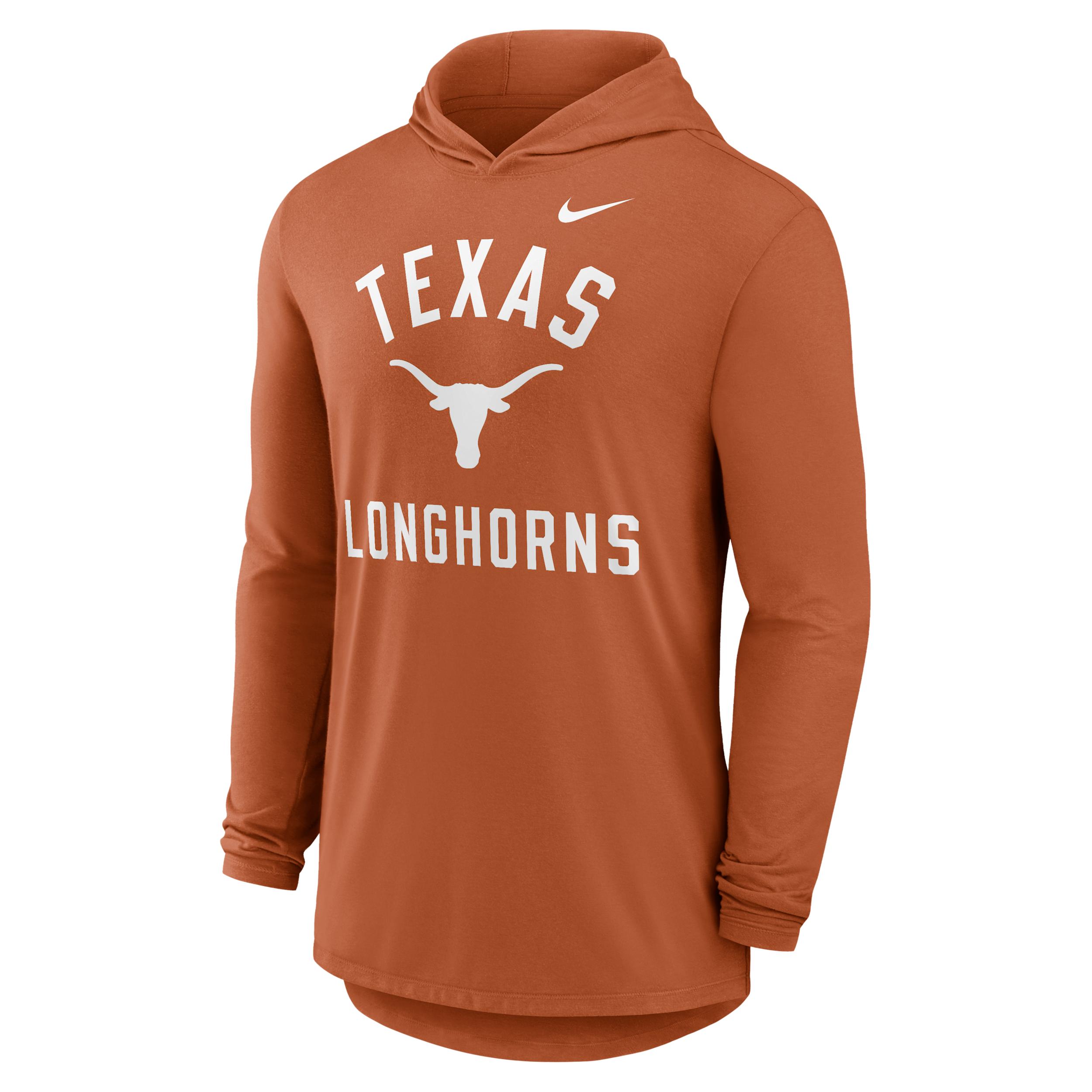 Texas Campus Arch Nike Men's Dri-FIT College Long-Sleeve Hooded T-Shirt by NIKE