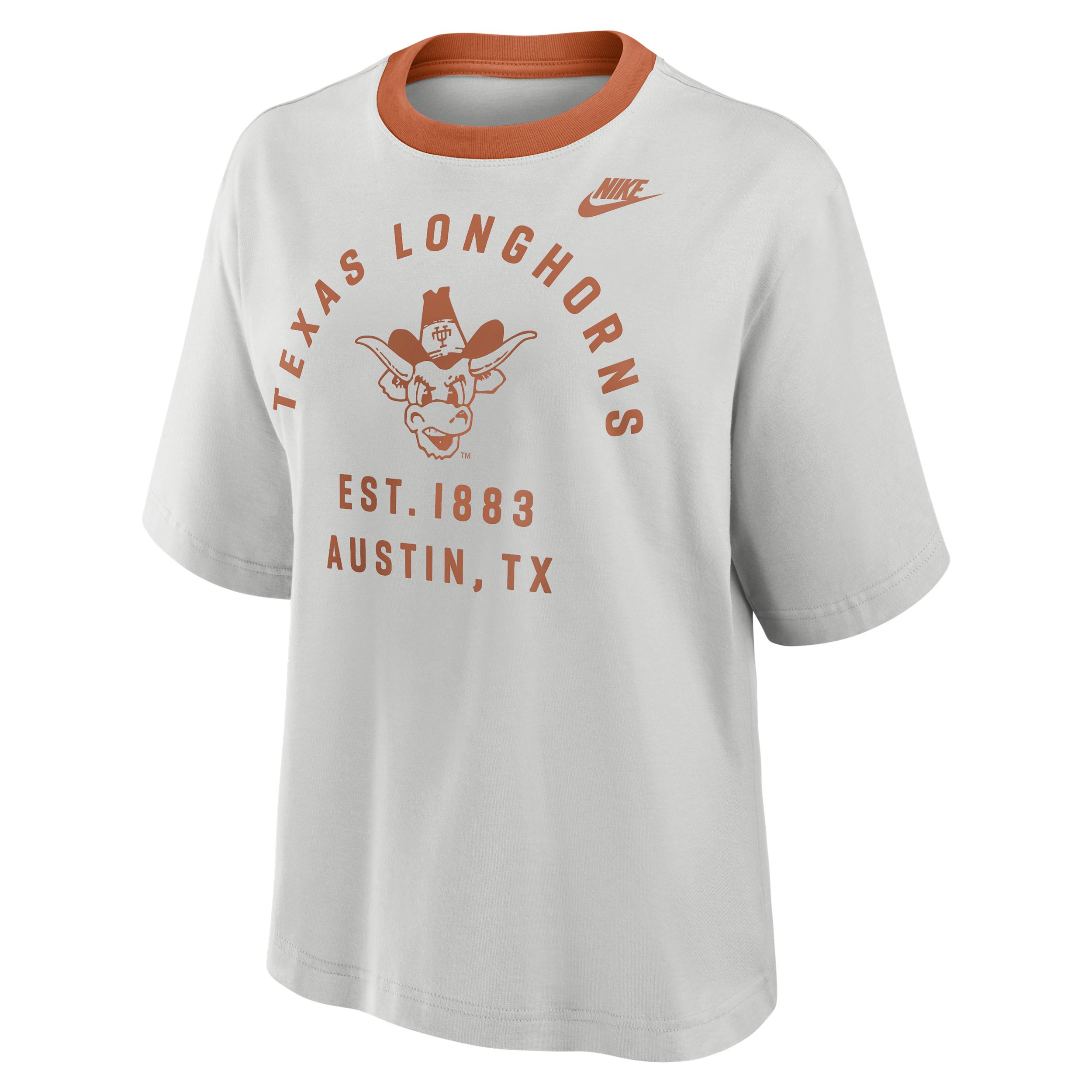 Texas Legacy Arch Script Boxy Nike Women's College T-Shirt by NIKE