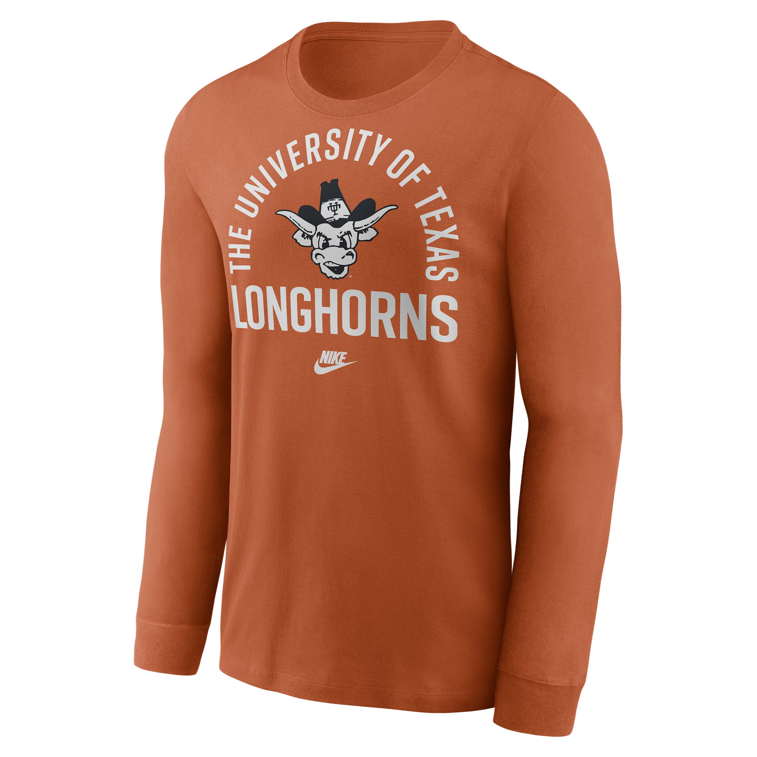 Texas Legacy Arched Logo Nike Men's College Long-Sleeve T-Shirt by NIKE