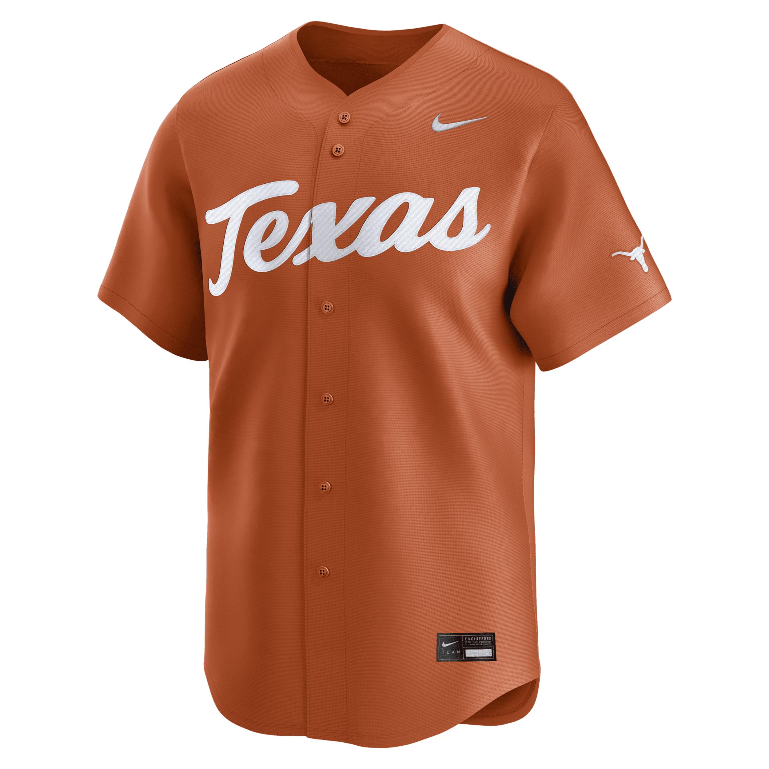 Texas Longhorns Nike Men's College Limited Baseball Jersey by NIKE