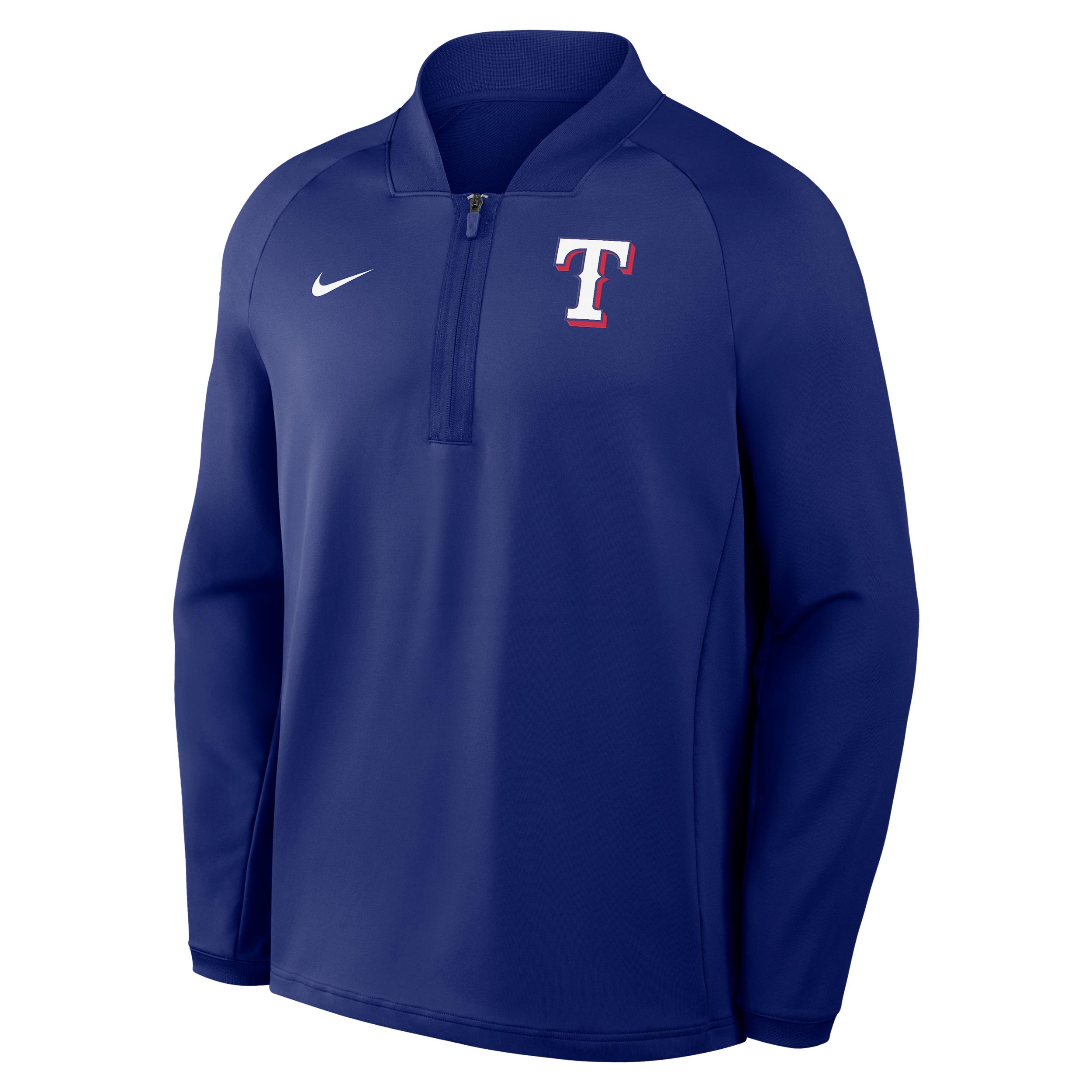 Texas Rangers Authentic Collection Nike Men's Dri-FIT MLB 1/2-Zip Long-Sleeve Top by NIKE