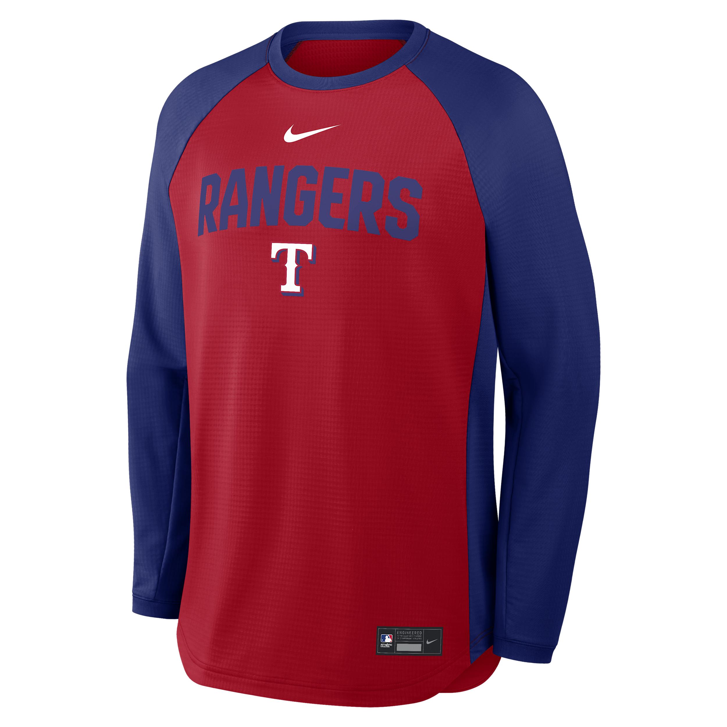 Texas Rangers Authentic Collection Nike Men's Dri-FIT Pullover Crew by NIKE