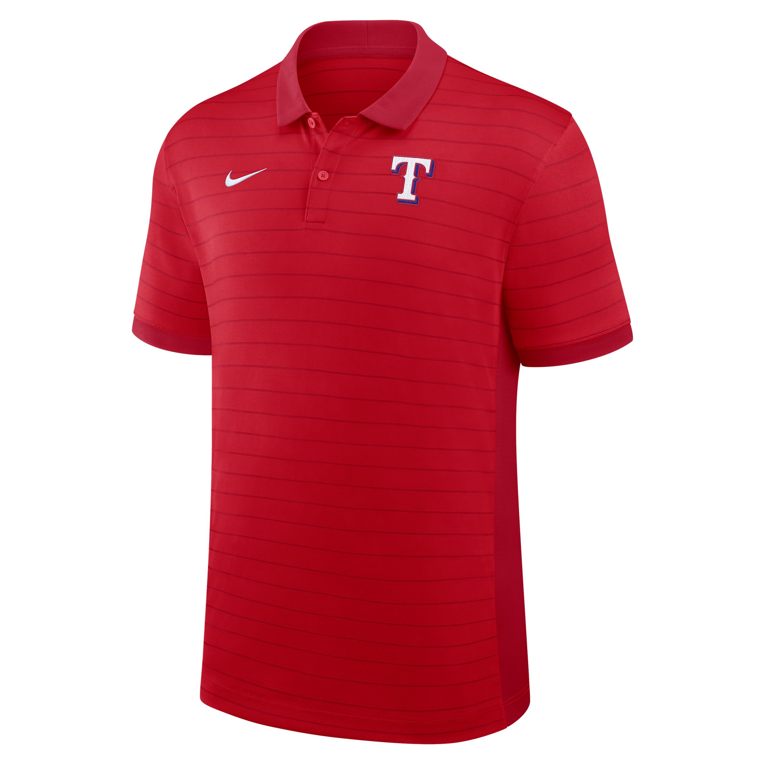 Texas Rangers Authentic Collection Striped Victory Nike Men's Dri-FIT MLB Polo by NIKE