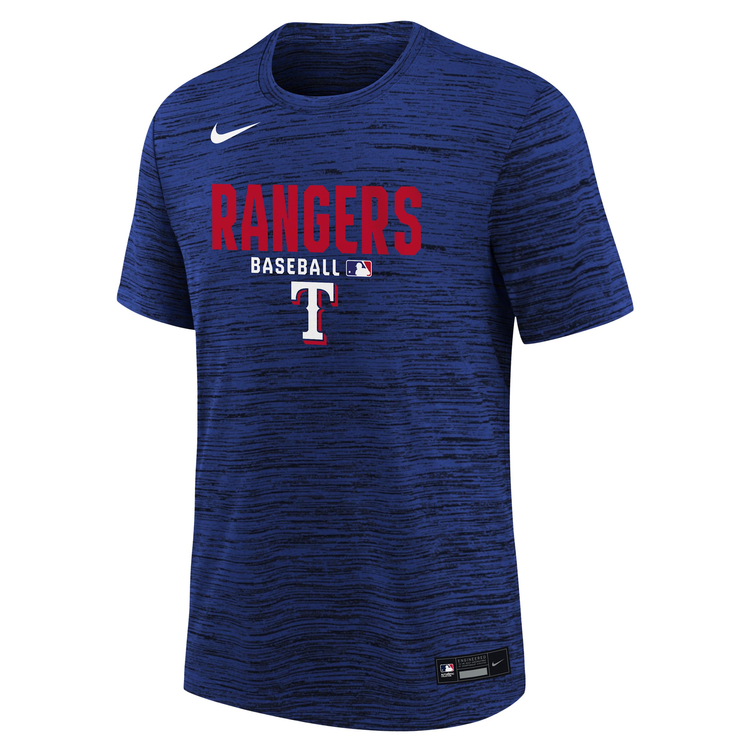 Texas Rangers Authentic Collection Velocity Big Kids' Nike Dri-FIT MLB T-Shirt by NIKE