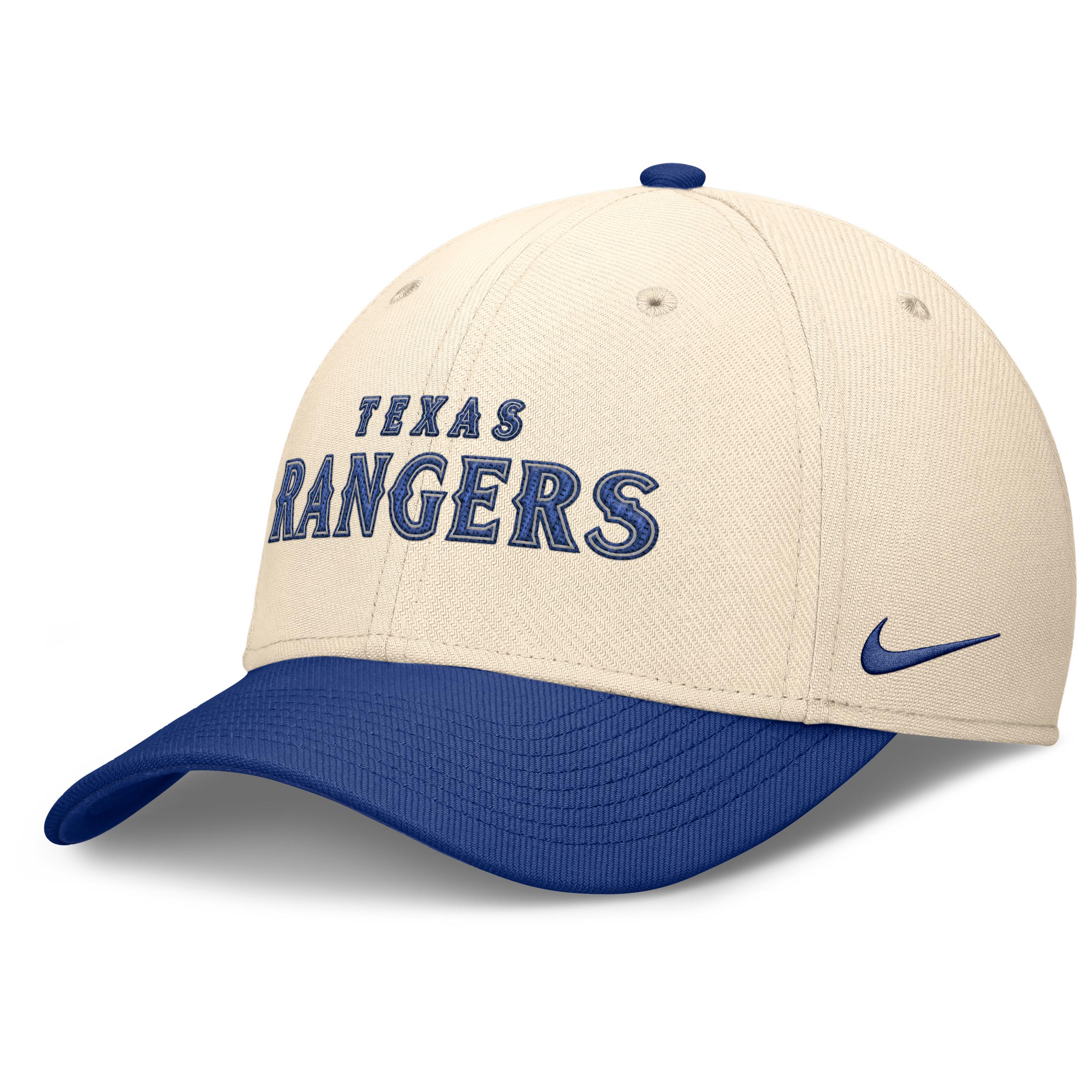 Texas Rangers Statement Rise Swoosh Nike Men's Dri-FIT MLB Hat by NIKE