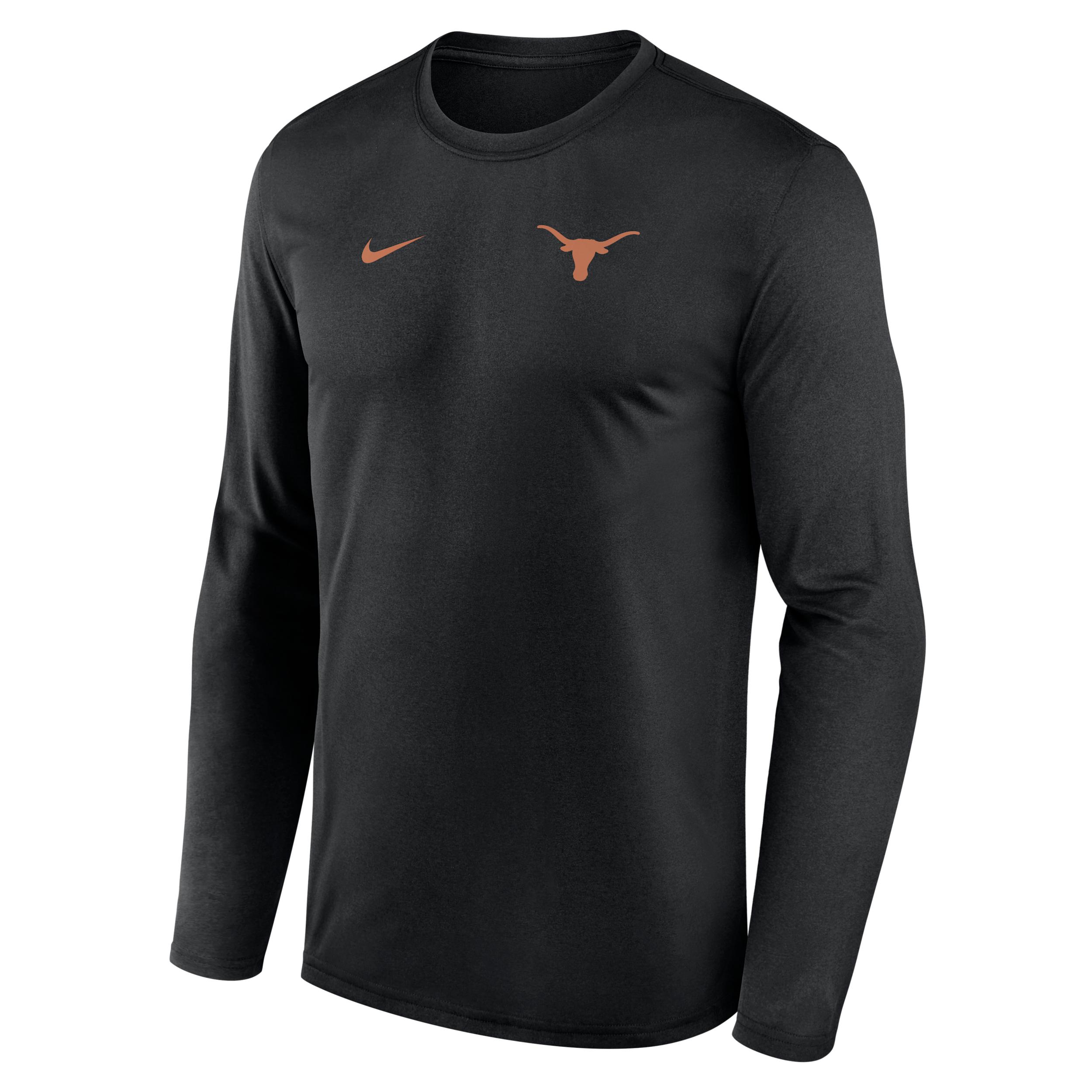 Texas Sideline Legend Small Logo Nike Men's Dri-FIT College Long-Sleeve T-Shirt by NIKE