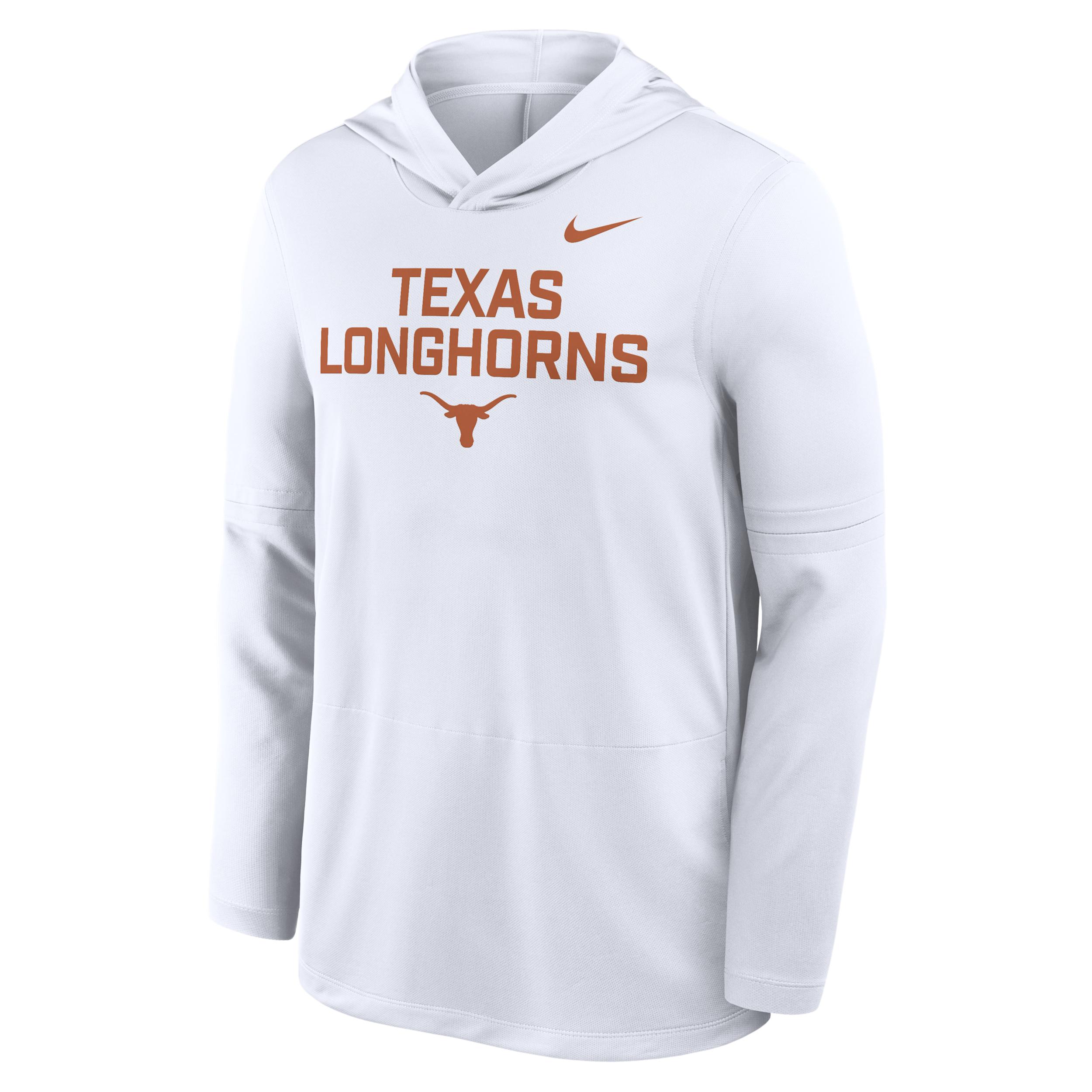 Texas Sideline Nike Men's Dri-FIT College Long-Sleeve Hooded Top by NIKE