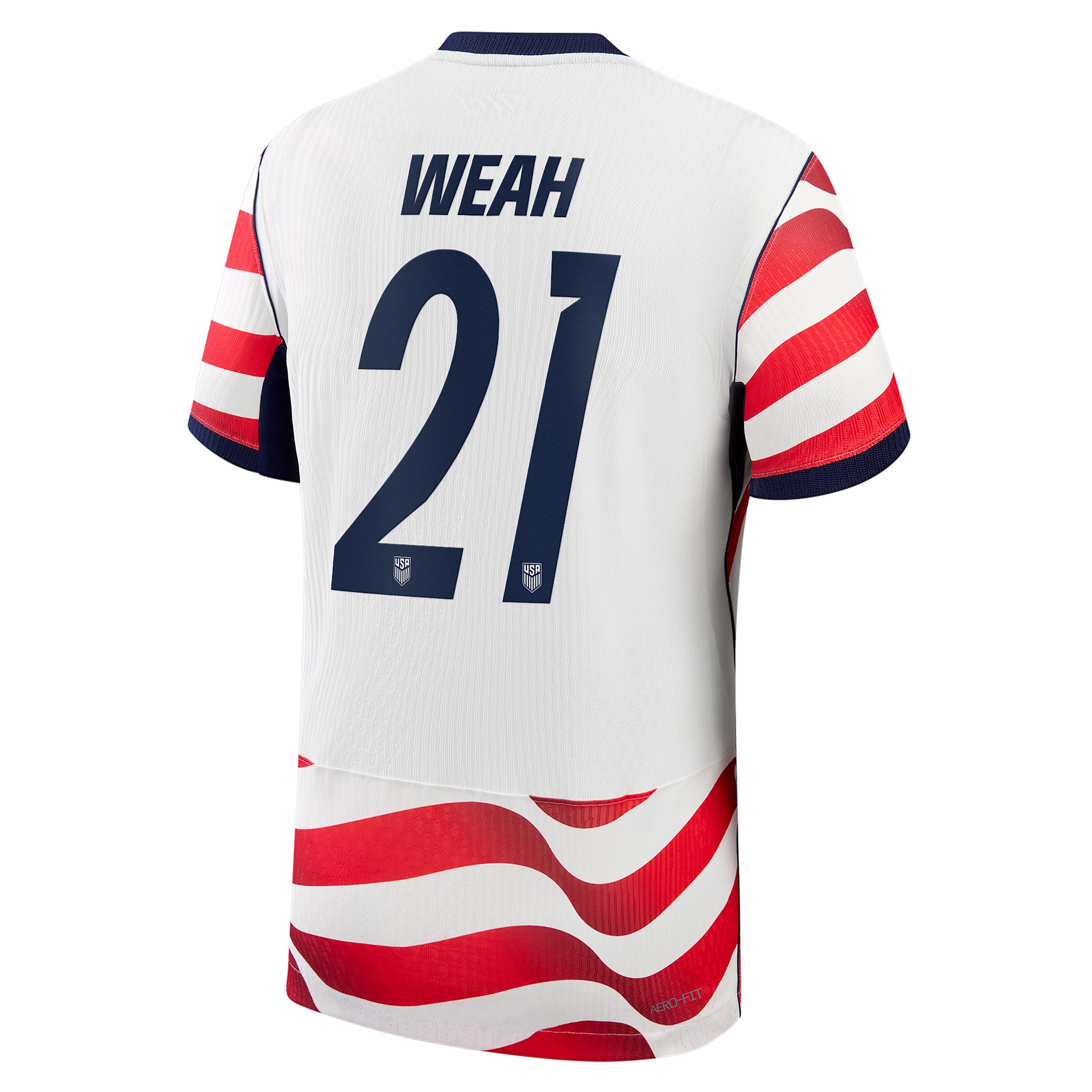 Timothy Weah USMNT 2026 Match Home Nike Men's Dri-FIT ADV Soccer Jersey by NIKE
