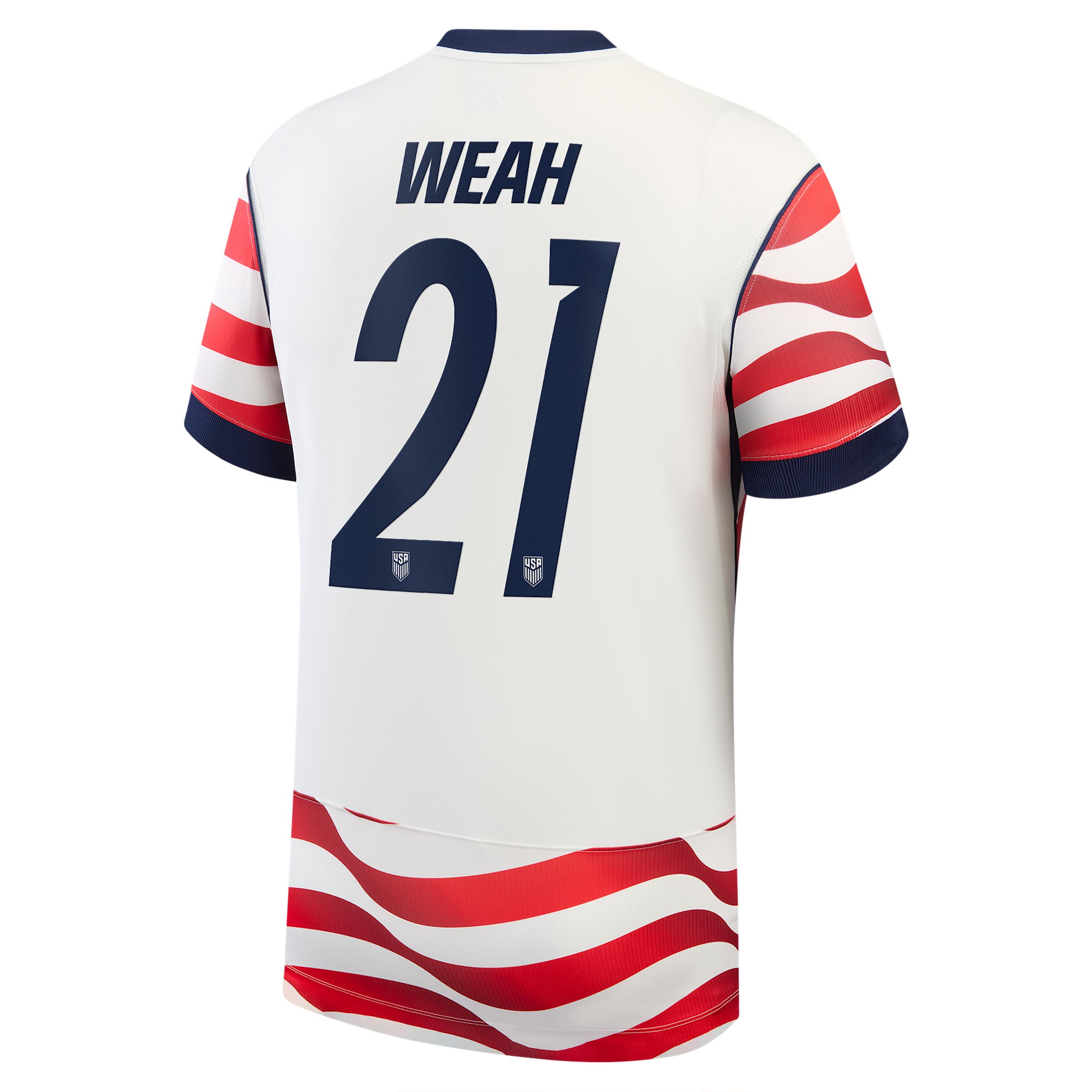 Timothy Weah USMNT 2026 Stadium Home Nike Men's Dri-FIT Soccer Jersey by NIKE