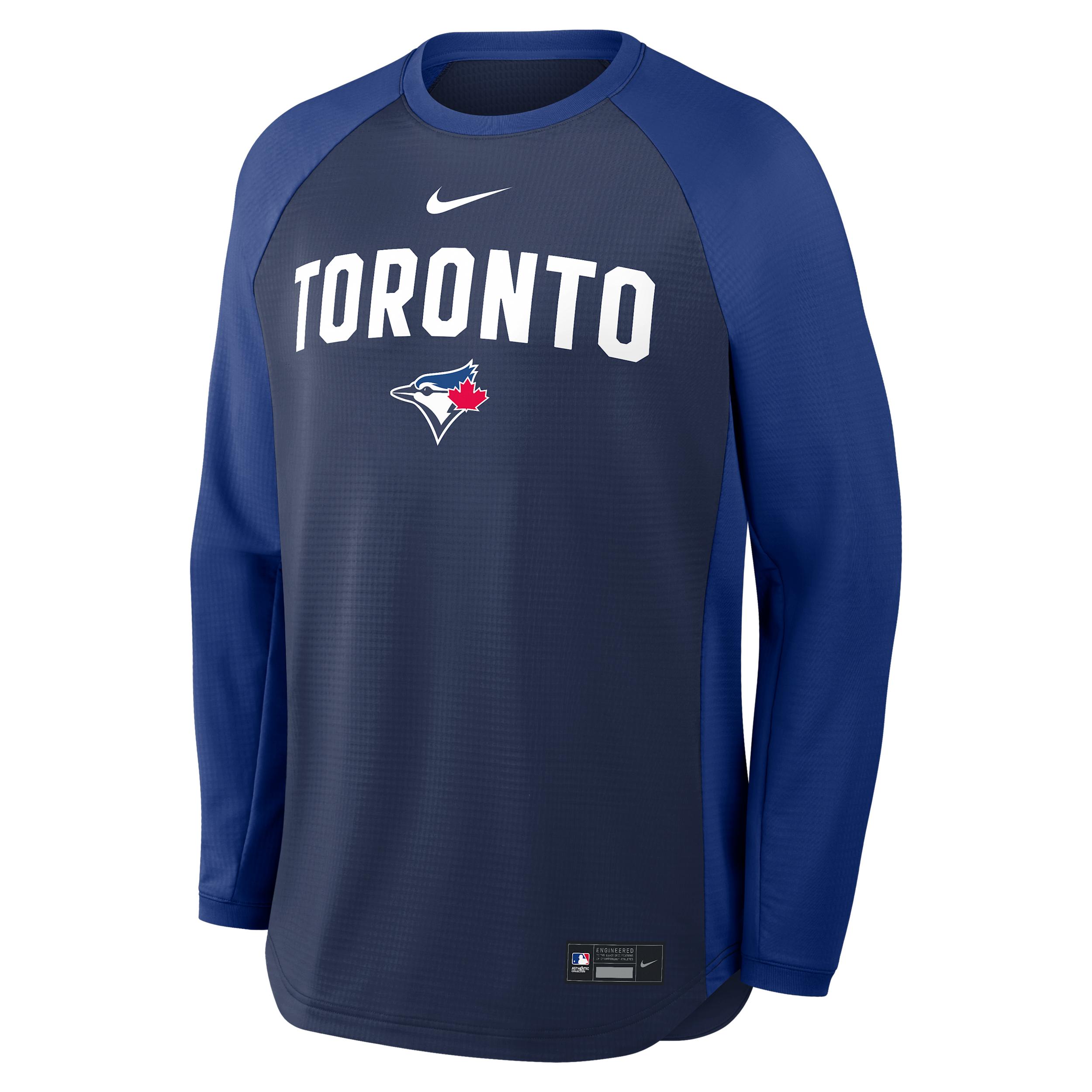 Toronto Blue Jays Authentic Collection Nike Men's Dri-FIT Pullover Crew by NIKE