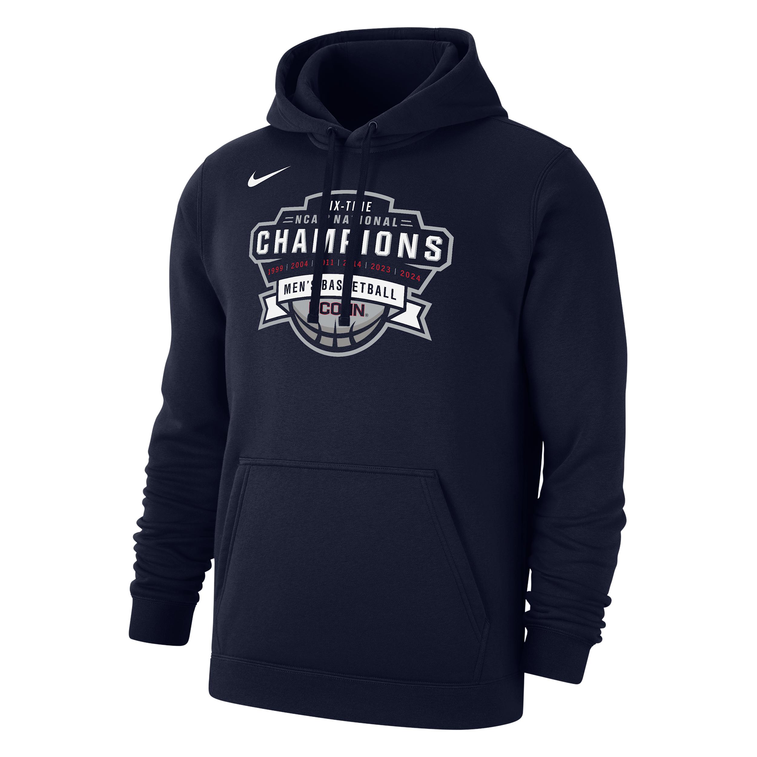 UConn Club Fleece Nike Men's College Pullover Hoodie by NIKE