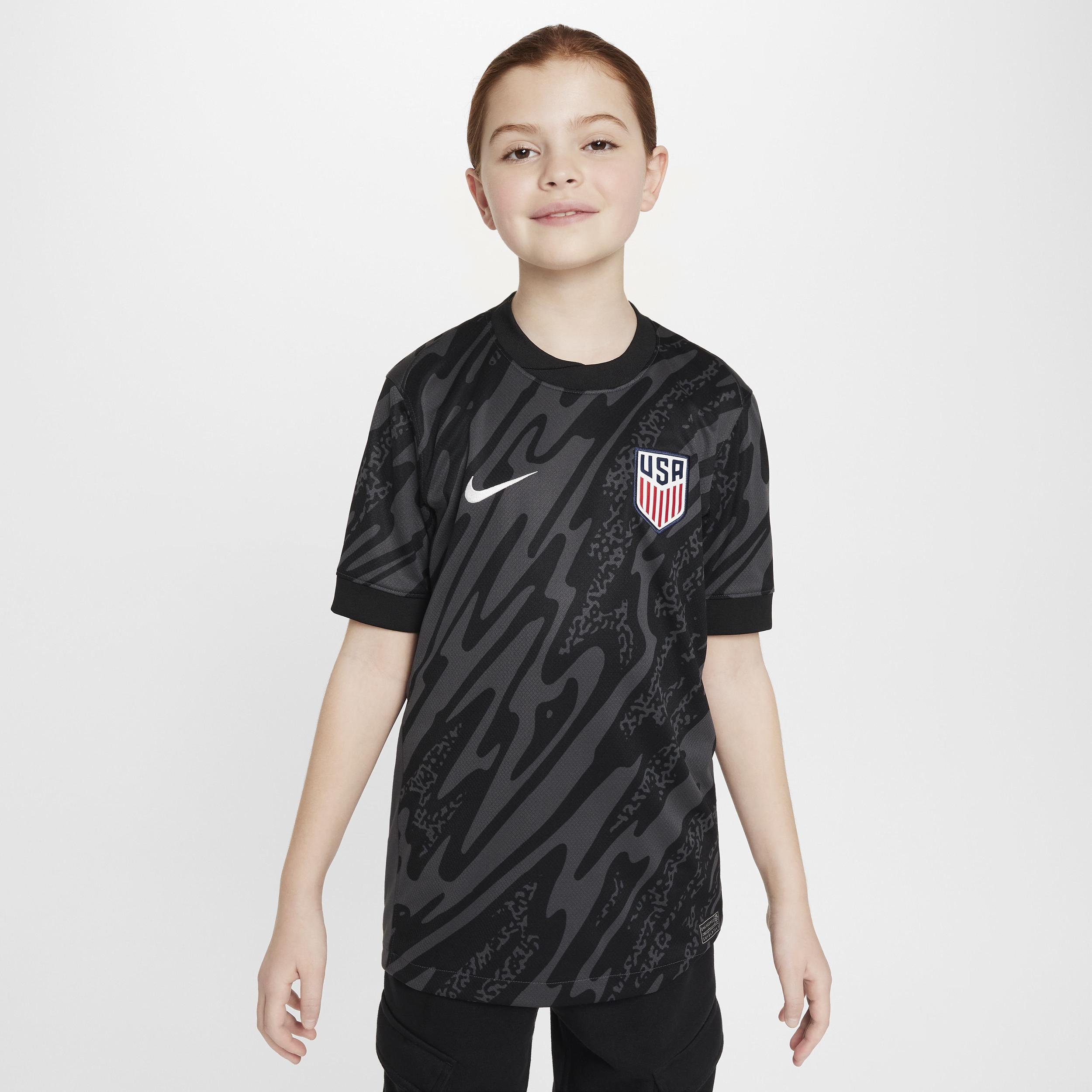 USA 2024 Stadium Goalkeeper Big Kids' Nike Dri-FIT Soccer Short-Sleeve Replica Jersey by NIKE